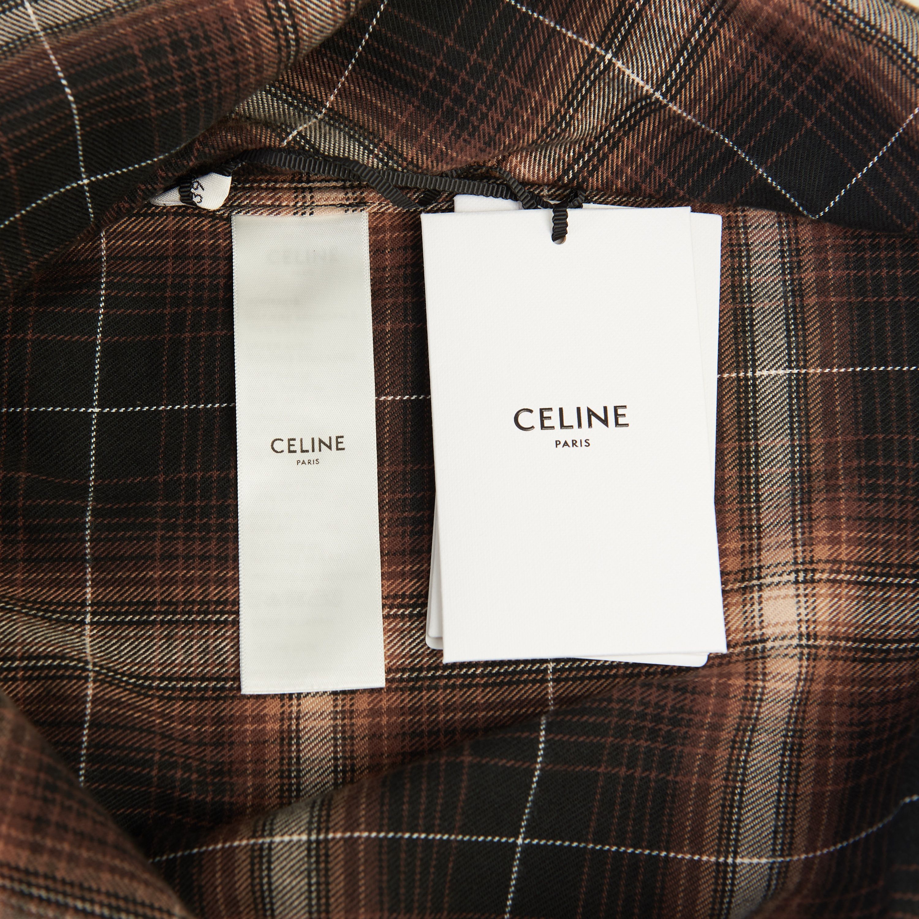 Celine Oversized Lumberjack Shirt In Cotton Checks Size 41 Size US L / EU 52-54 / 3 - 10 Thumbnail