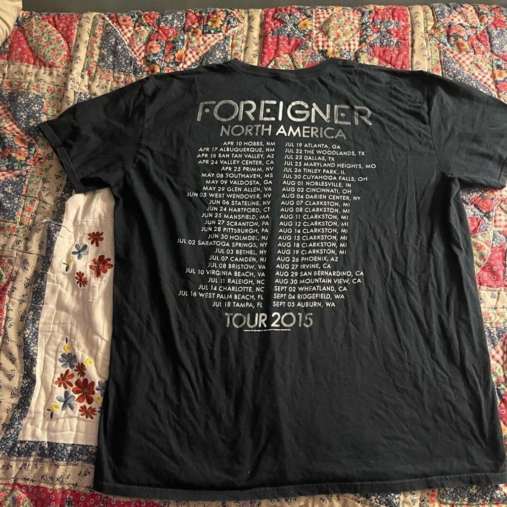 The Unbranded Brand Foreigner 4 Tour 2015 Black Graphic T-Shirt size M Size US XL / EU 56 / 4 - 4 Thumbnail