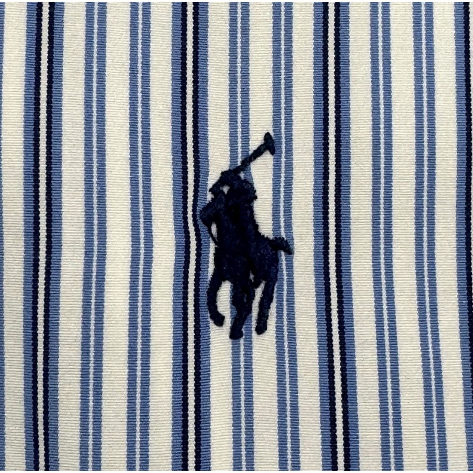 Polo Ralph Lauren VINTAGE Polo Ralph Lauren Button-Down Shirt Men’s 2XB Big & Tall Striped Blue Long Sleeve Knit Cotton Button-Up Collared 1953 Mens Big 2X Size US XXL / EU 58 / 5 - 7 Thumbnail