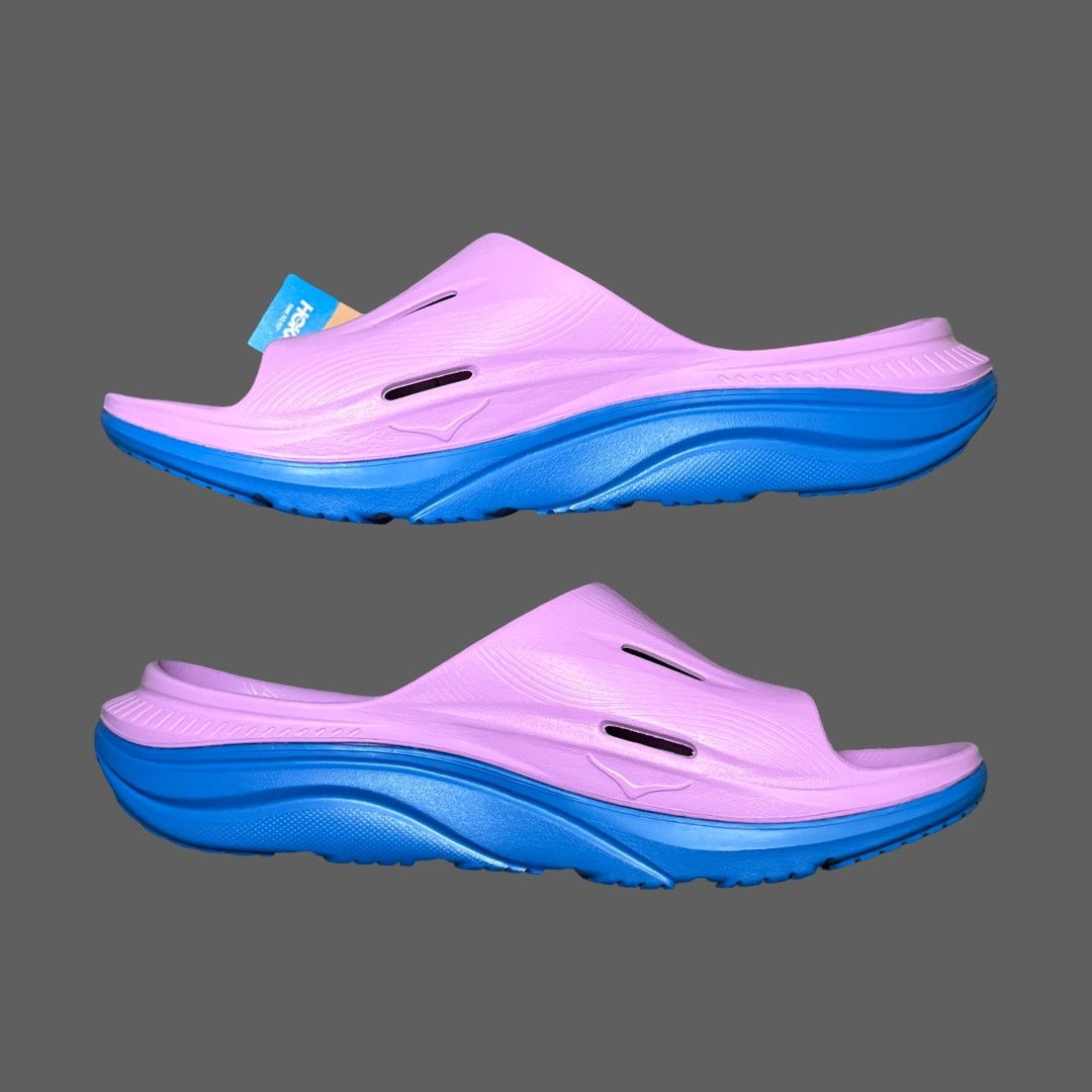 Hoka Hoka ORA Recovery Slide 3 Cyclamen Coastal Sky Size 14 NWT Size US 14 / EU 47 - 2 Thumbnail