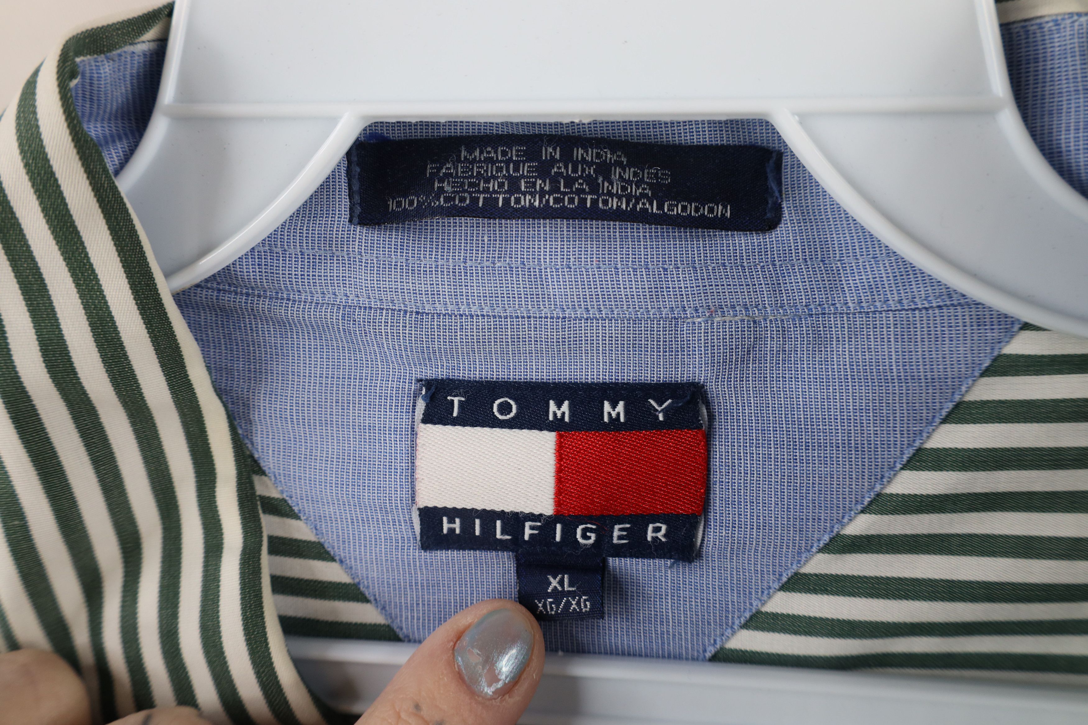 Tommy Hilfiger × Vintage Vintage 90s Tommy Hilfiger Oxford Cotton Button Down Shirt Size US XL / EU 56 / 4 - 8 Thumbnail