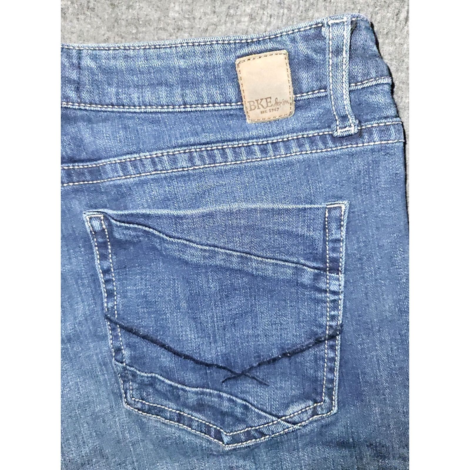Vintage BKE Gabby Skinny Jeans Women's 28x31 Mid Rise Blue Dark Wash Stretch Preppy Denim Jeans Regular Inseam 30 Size 28" / US 6 / IT 42 - 7 Thumbnail