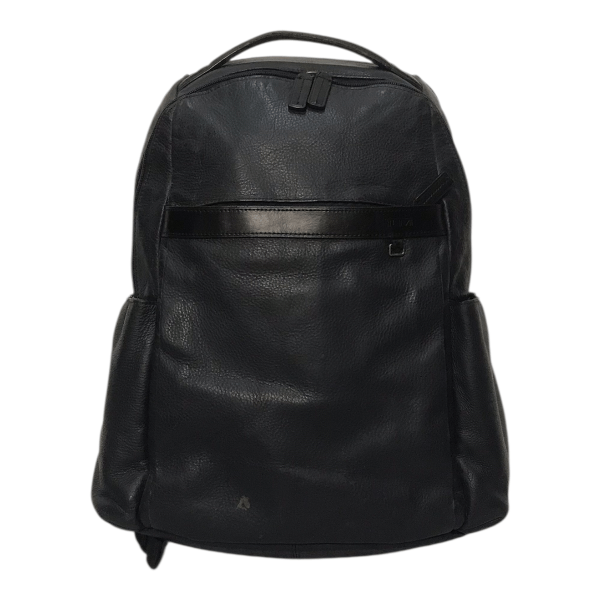 Tumi Tumi Leather Dark Blue Bagpack Size ONE SIZE - 1 Thumbnail