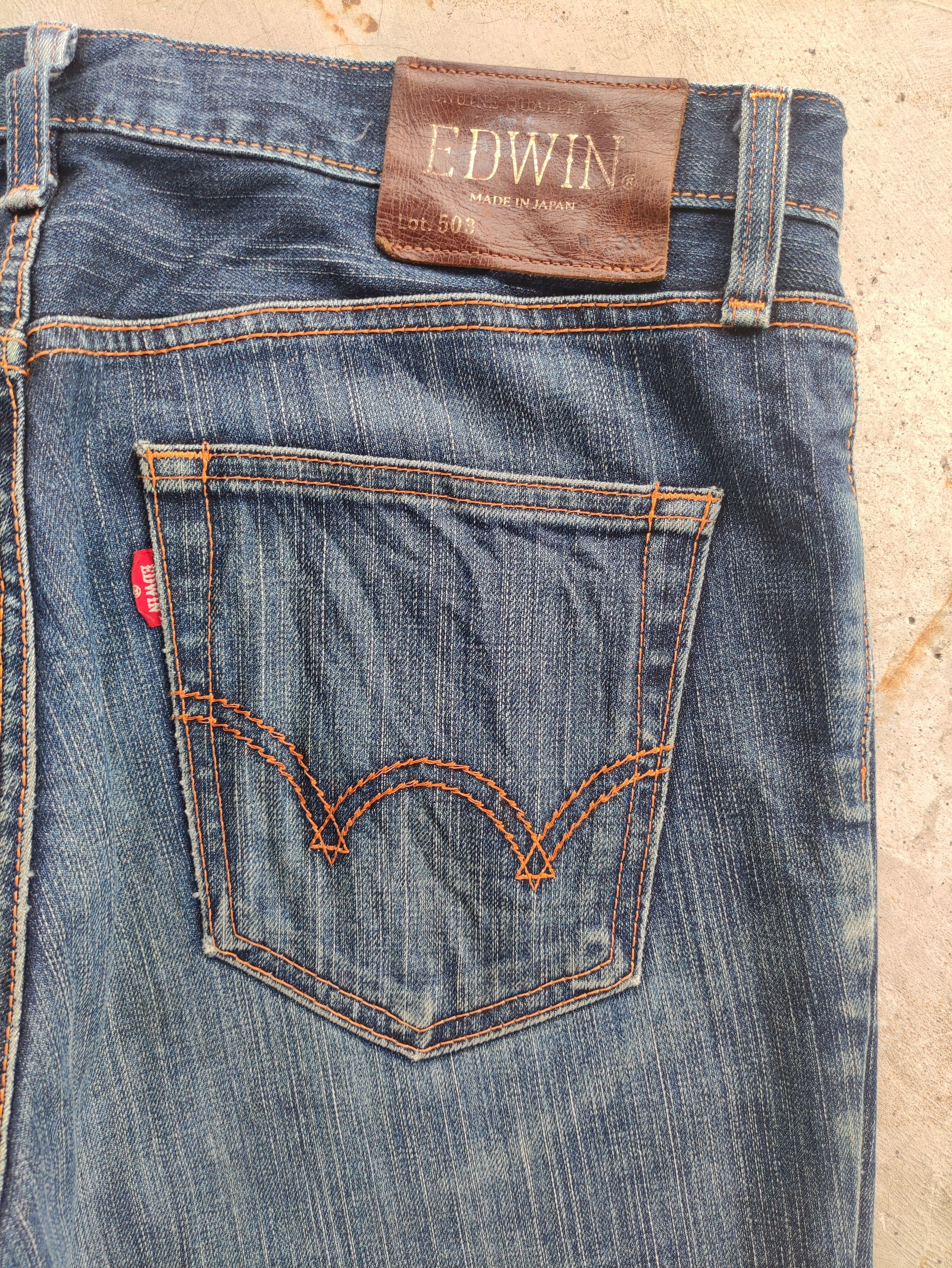 Edwin Vintage Edwin Japan Distressed Faded Denim W36 Size US 36 / EU 52 - 12 Thumbnail