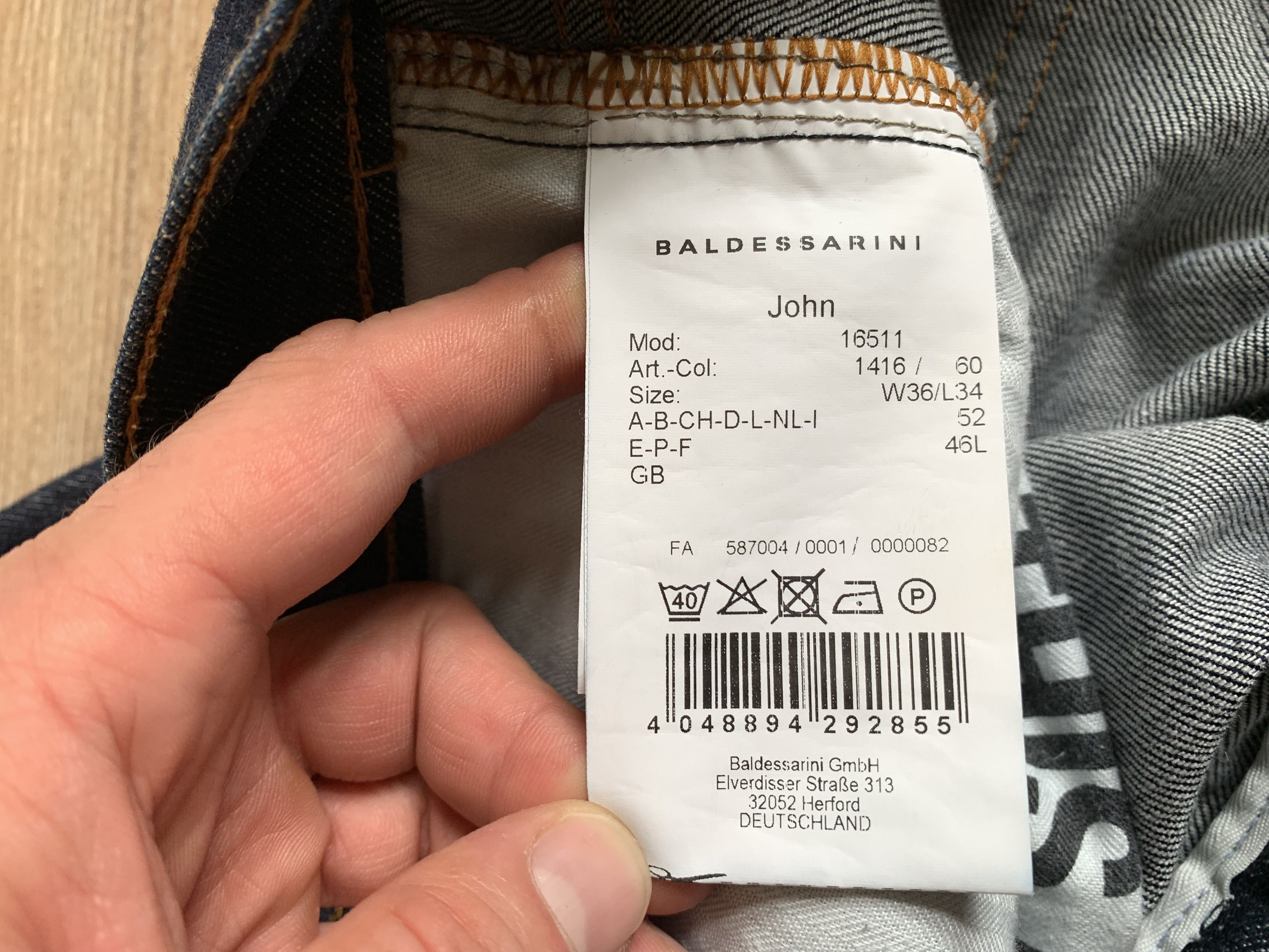 Baldessarini × Designer Baldessarini Jeans John Slim Fit Mid Rise Size US 36 / EU 52 - 9 Thumbnail
