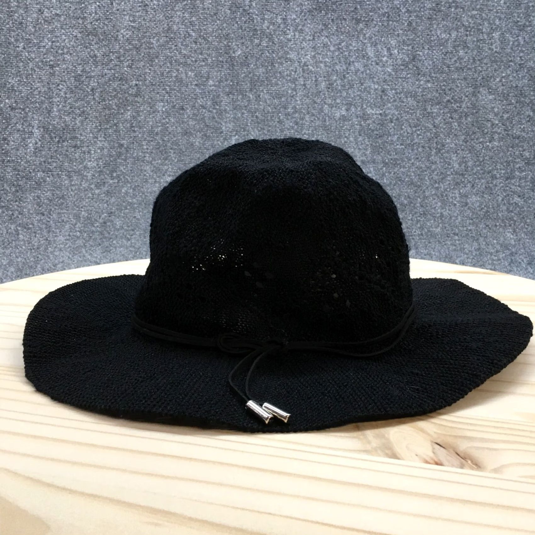 Vince Camuto Vince Camuto Panama Hat Womens Black One Size Adjustable Polyester Panama Hat Ladies Black One Size Size ONE SIZE - 4 Thumbnail