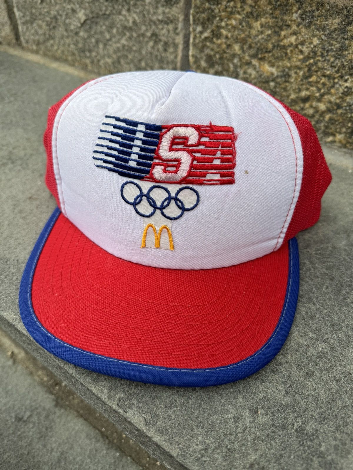 USA Olympics × Vintage Vintage 80’s McDonalds USA Olympics Trucker Snapback Hat Size ONE SIZE - 2 Thumbnail
