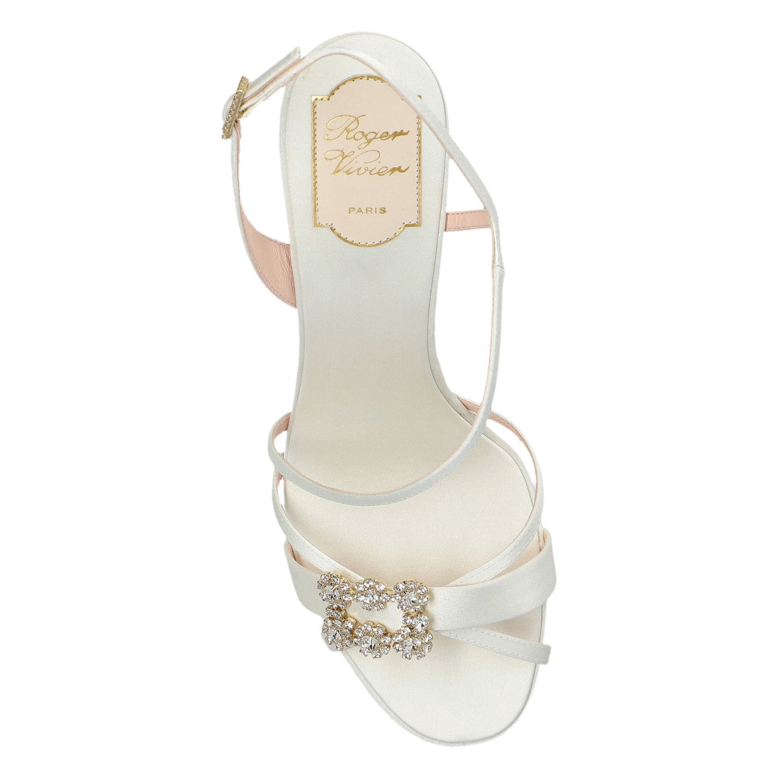 ROGER VIVIER White 75mm Heel Sandals New & Authentic (Women'