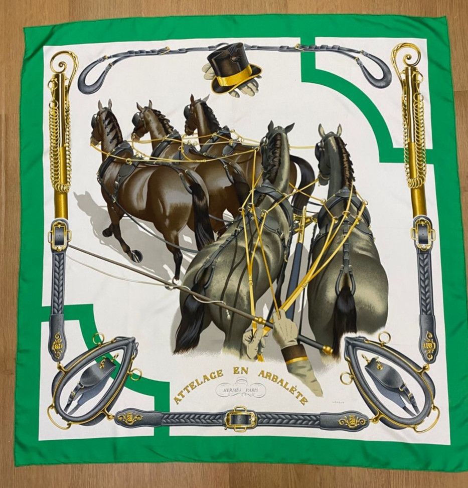 Hermes Hermes Silk Scarf By Created Phillipe Ledoux Hand Rolled Size ONE SIZE - 3 Thumbnail