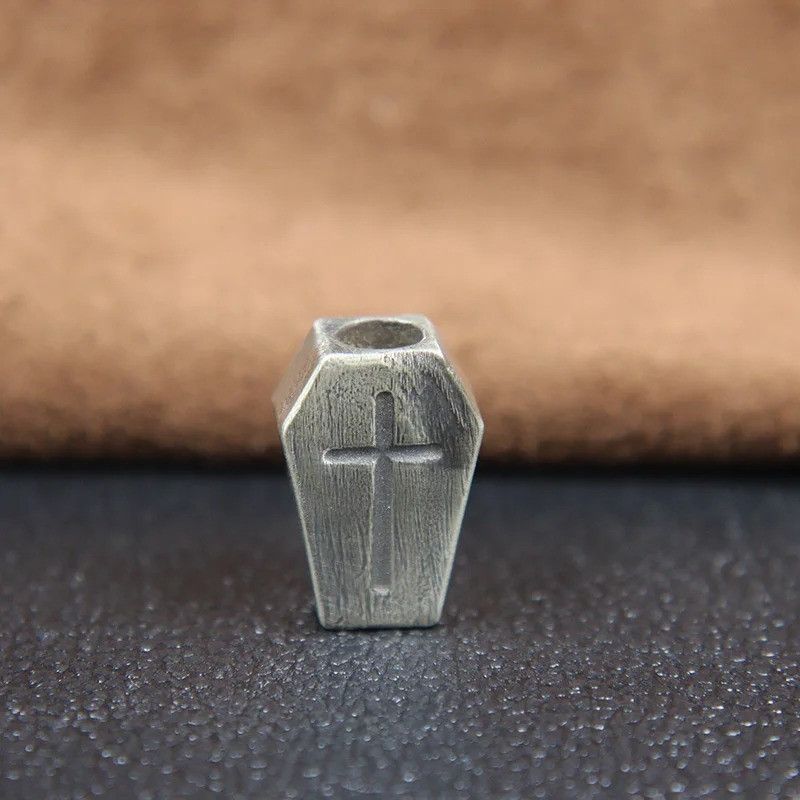 Handmade 2Pcs Cross Tombstone Knife Beads Paracord Bead Zipper Size ONE SIZE - 4 Thumbnail