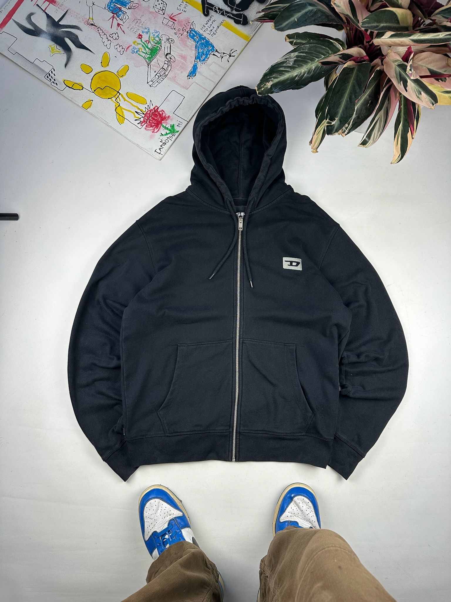 Vintage Y2K Diesel Hoodie Zip Up