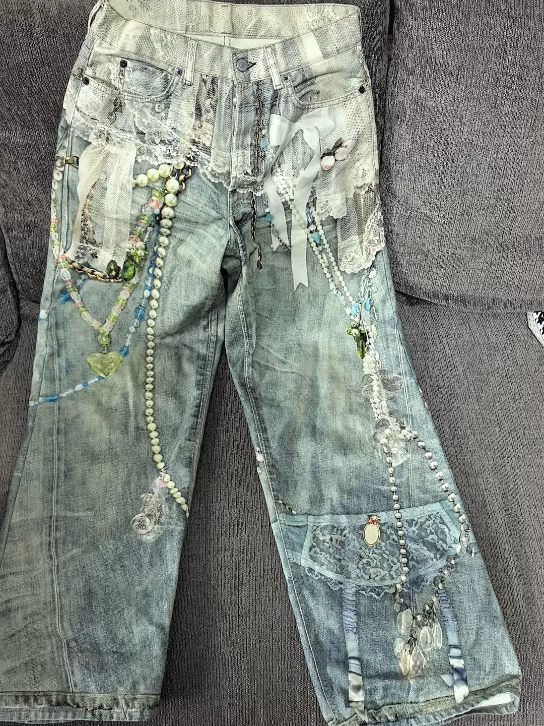 Acne Studios Acne Studios 1981 Pearl Chain Jeans Size US 26 / EU 42 - 1 Thumbnail