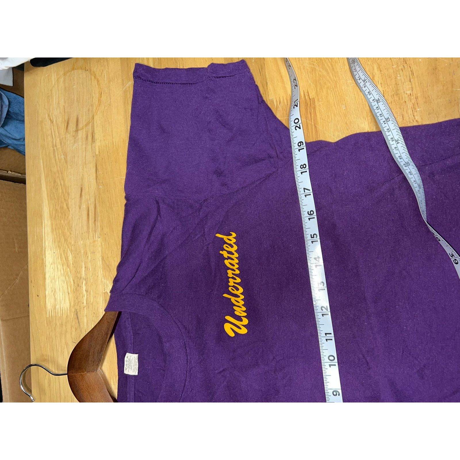 Vintage Vintage Underrated Shirt Under Rated Purple Tee USA 80s M Size US M / EU 48-50 / 2 - 7 Thumbnail