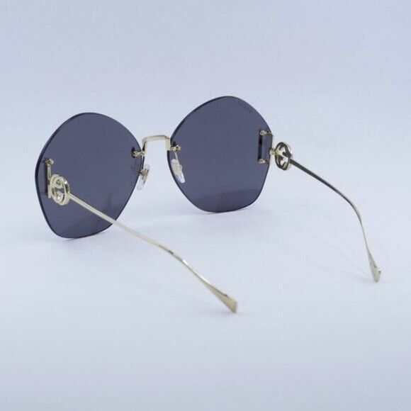 Gucci Gucci GG1203S 002 Sunglasses Gold Round Frame, Grey Lenses Size ONE SIZE - 10 Thumbnail