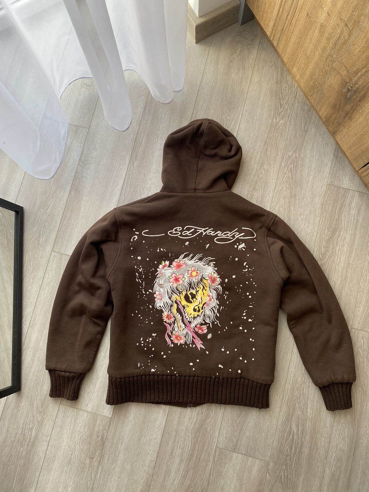 Y2k Ed Hardy deals velvet zip up jacket