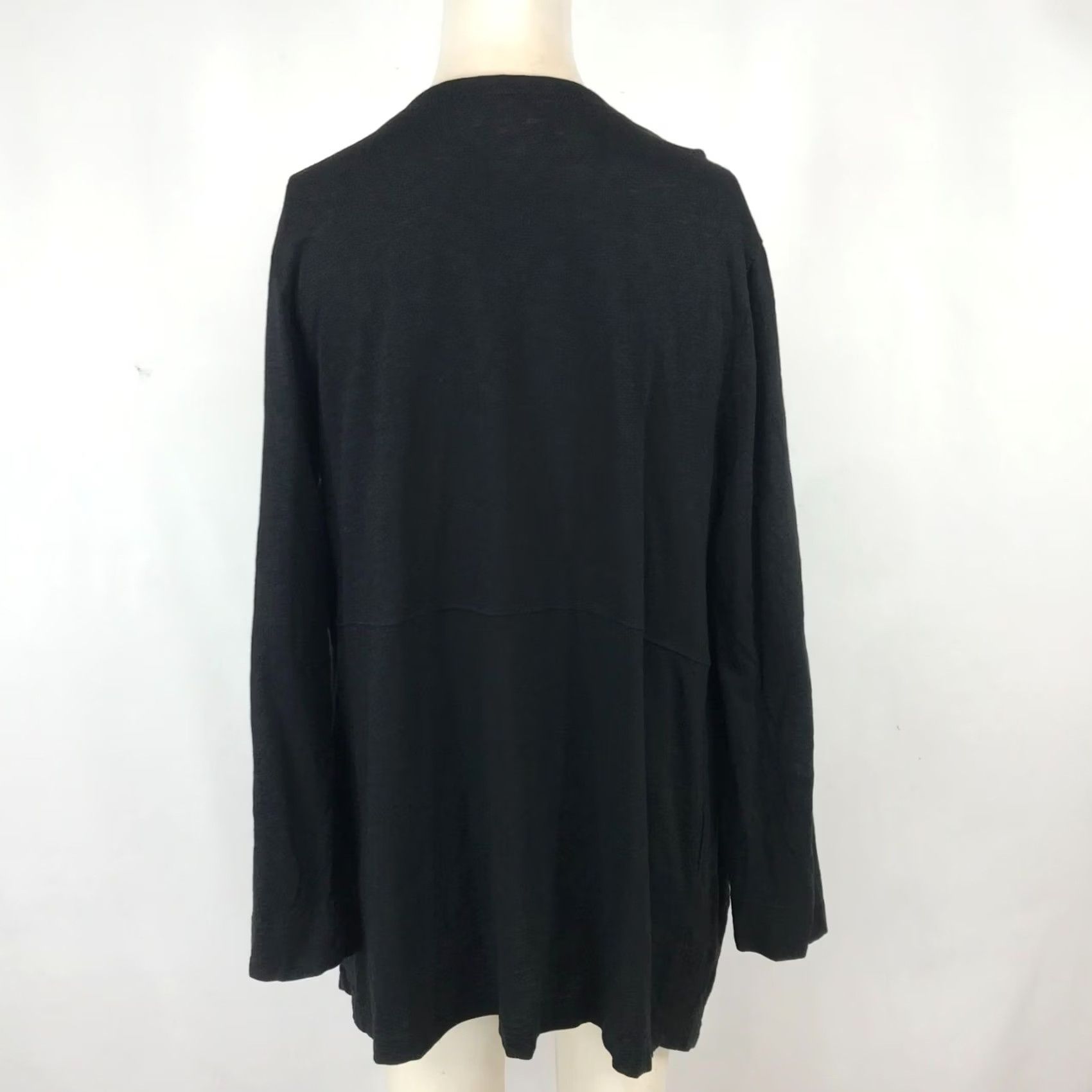 Vintage CHICO'S Women M Black Long Sleeve Open Front Cotton Blend Cardigan Sweater Size M / US 6-8 / IT 42-44 - 5 Thumbnail