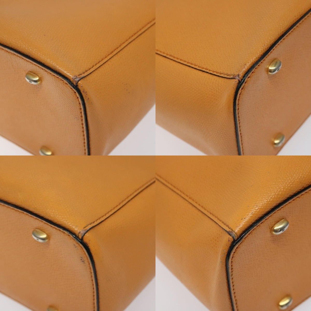 Celine CELINE Hand Bag Leather Orange Size ONE SIZE - 10 Thumbnail