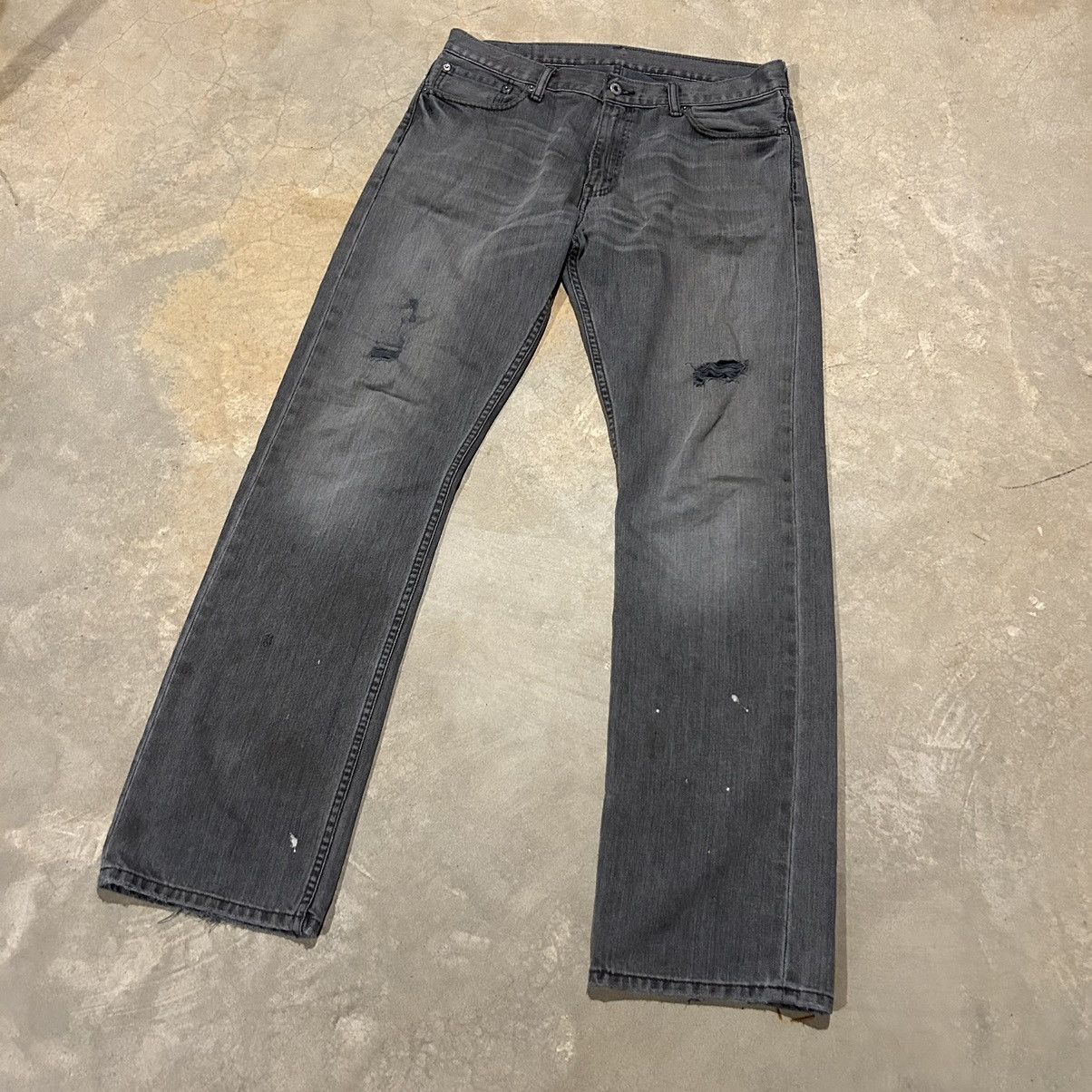 Levi's × Vintage Crazy Vintage Y2K Levi’s Distressed Faded Black Denim Grunge Size US 34 / EU 50 - 2 Thumbnail