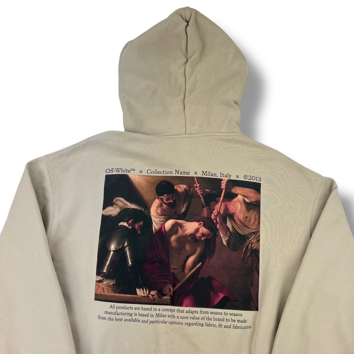 Off-White Off-White Caravaggio The Crowing Beige Hoodie Size US S / EU 44-46 / 1 - 1 Thumbnail