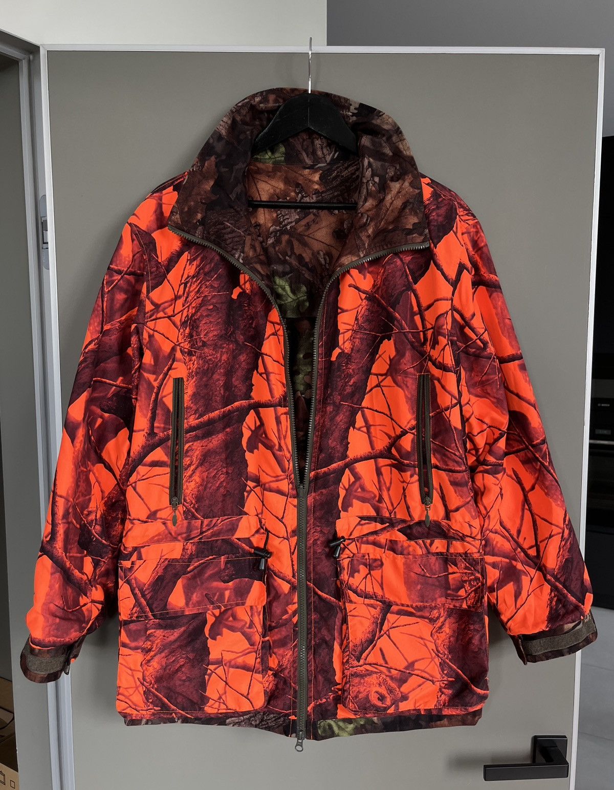 Hunter Duck Valley Reversible Leaves Camo Hunting Duck-Tex Jacket Size US M / EU 48-50 / 2 - 2 Thumbnail