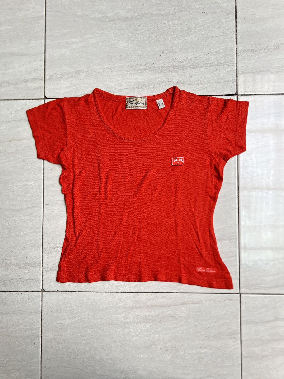 Burberry THOMAS BURBERRY Red T-shirt Size US XS / EU 42 / 0 - 1 Thumbnail