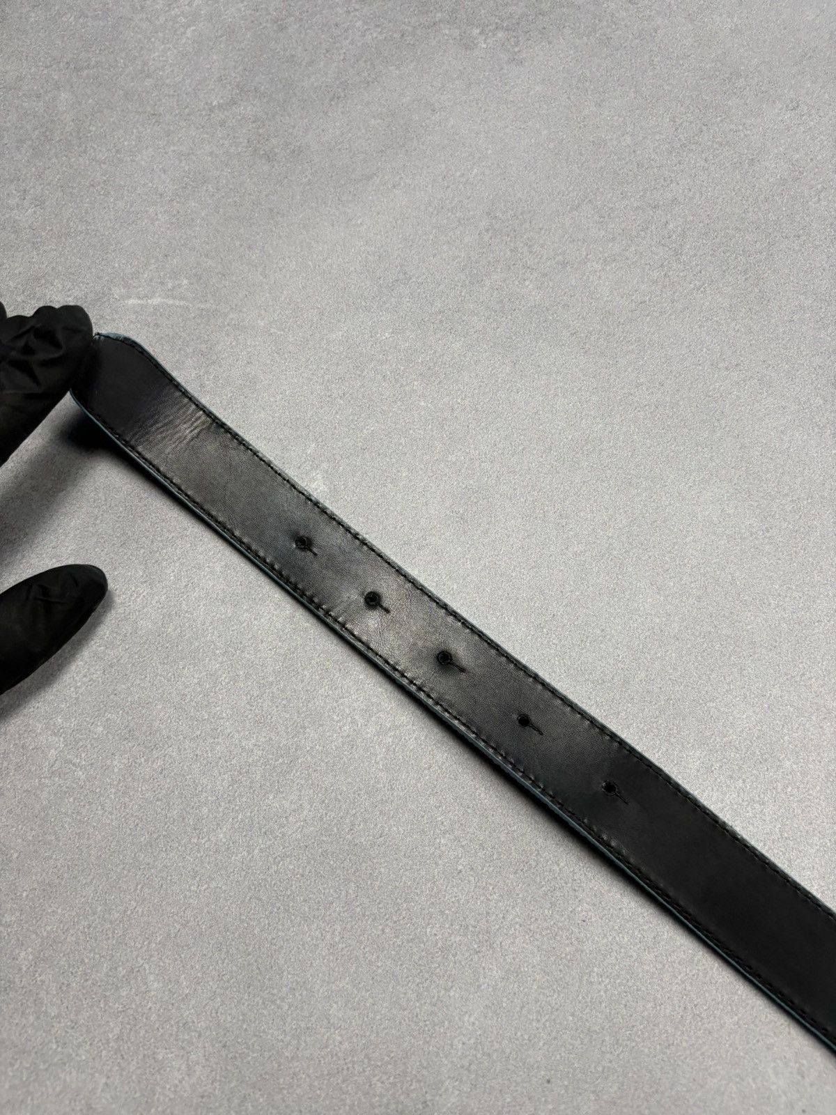 Purdey Purdey Suede Leather Belt Blue Horsebit Brass Buckle Luxury Size ONE SIZE - 19 Thumbnail