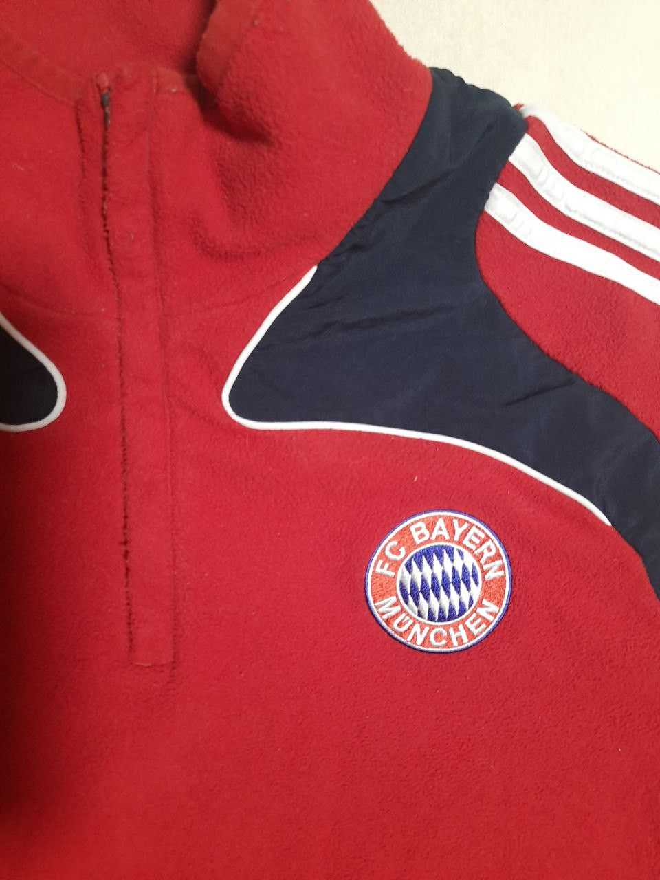 Adidas Adidas Bayern Munich 1/4 Zip Fleece Top 2008-2009 Size US M / EU 48-50 / 2 - 6 Thumbnail