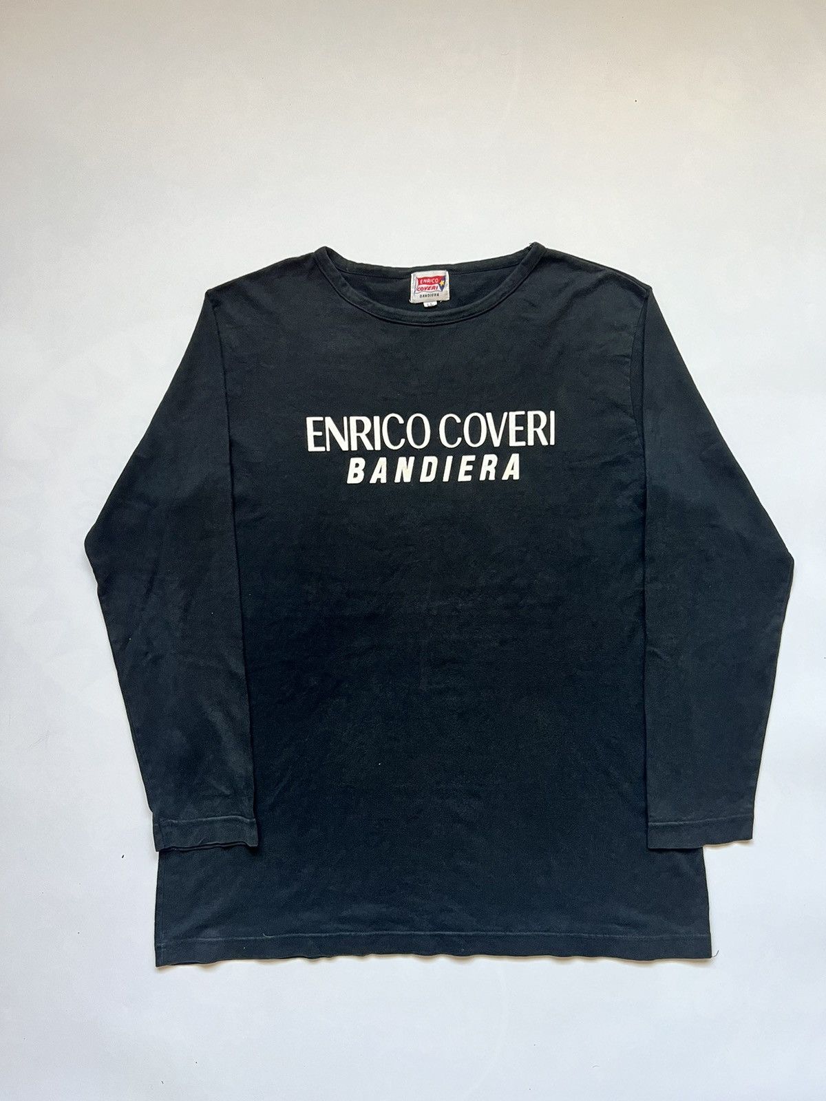 Designer × Enrico Coveri Enrico Coveri Spell Out Long Sleeves Tees Size US XL / EU 56 / 4 - 1 Thumbnail