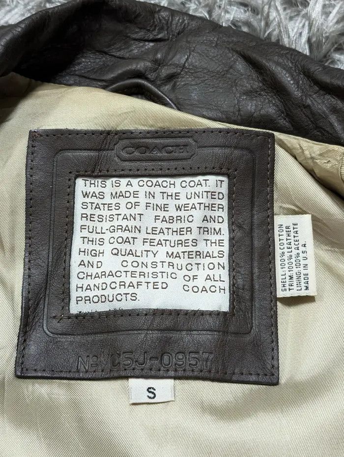 Coach Vintage Made In USA Coach Trim Leather Plain Zipper Jacket Size US S / EU 44-46 / 1 - 11 Thumbnail