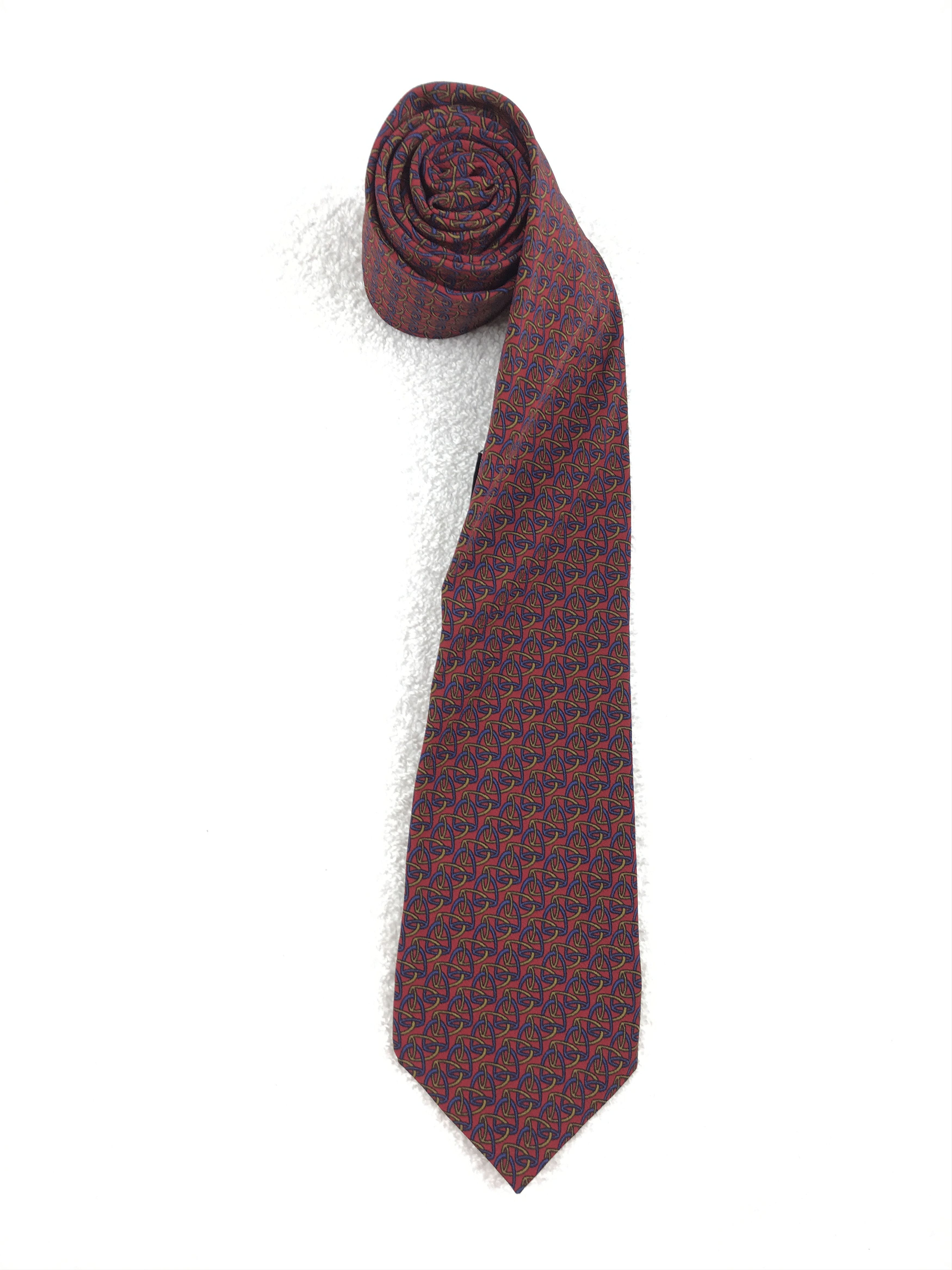 Designer × Vintage Vintage Derby Club By Richel Silk Necktie Size ONE SIZE - 2 Thumbnail