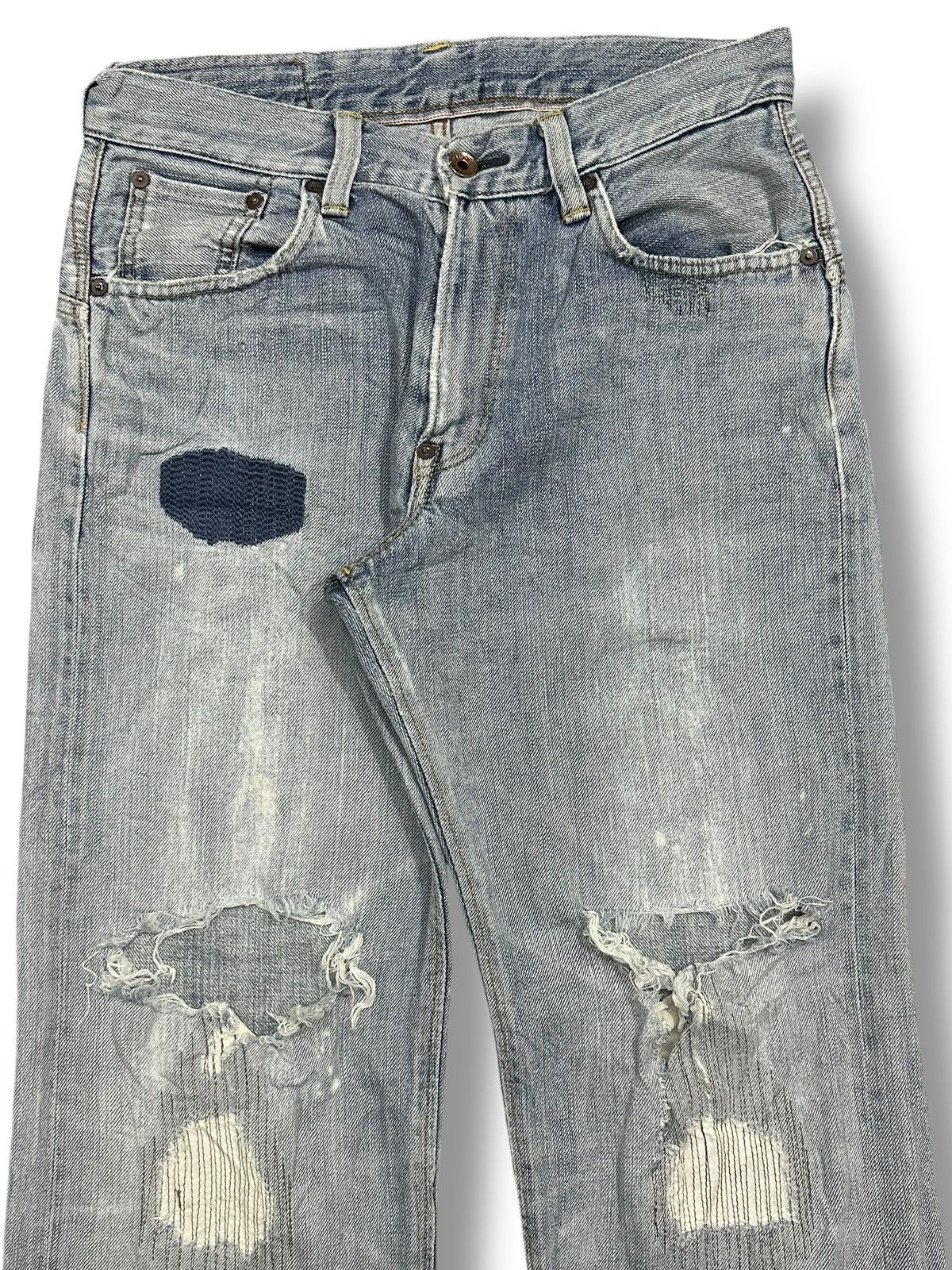 Edwin Edwin 90's Vintage Distresse Jean With Baggy Wideleg Painted Size US 31 - 4 Thumbnail