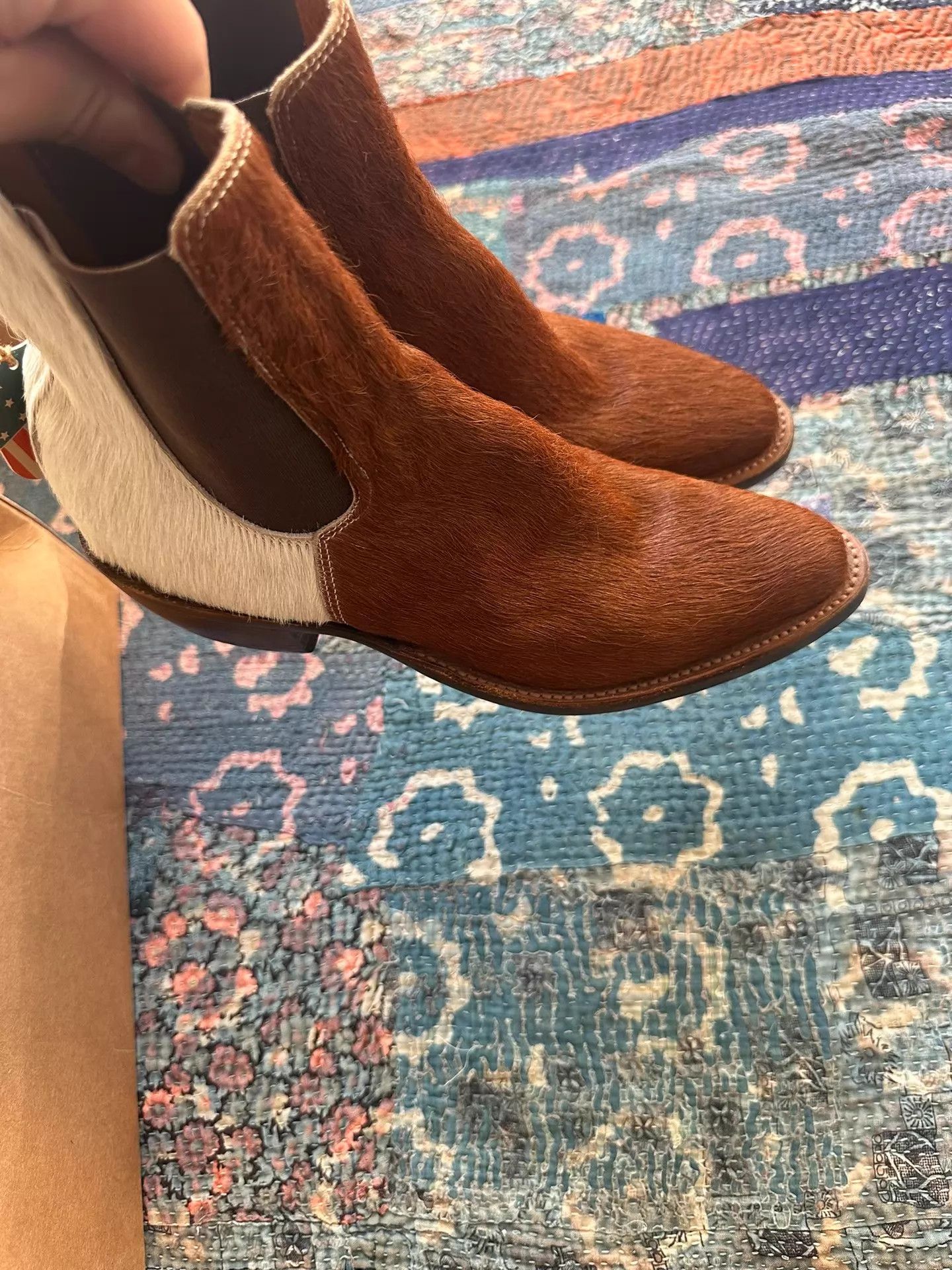RRL Ralph Lauren RRL Women's Western Horsehair Chelsea Boots 7B New Size US 7 / IT 37 - 8 Thumbnail
