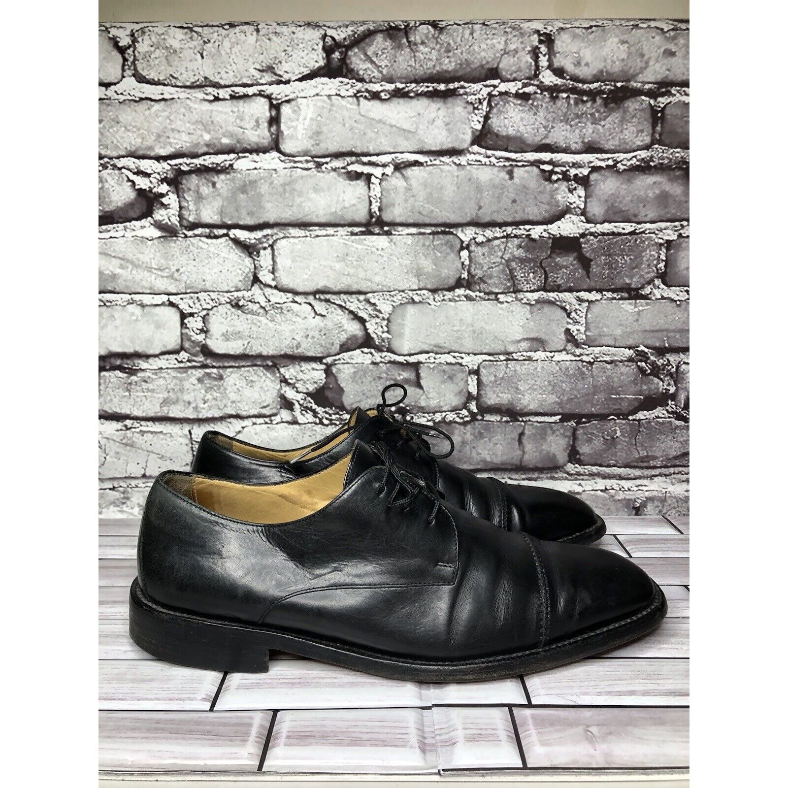 Cole Haan Cole Haan City Black Leather Cap Toe Oxfords Dress Shoes Men Size US 10.5 / EU 43-44 - 3 Thumbnail