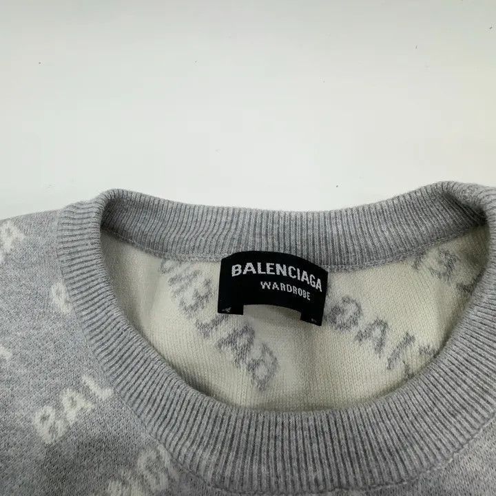Balenciaga Balenciaga Balenciaga Logo Print Long Sleeve Sweater -2507 Size US S / EU 44-46 / 1 - 5 Thumbnail