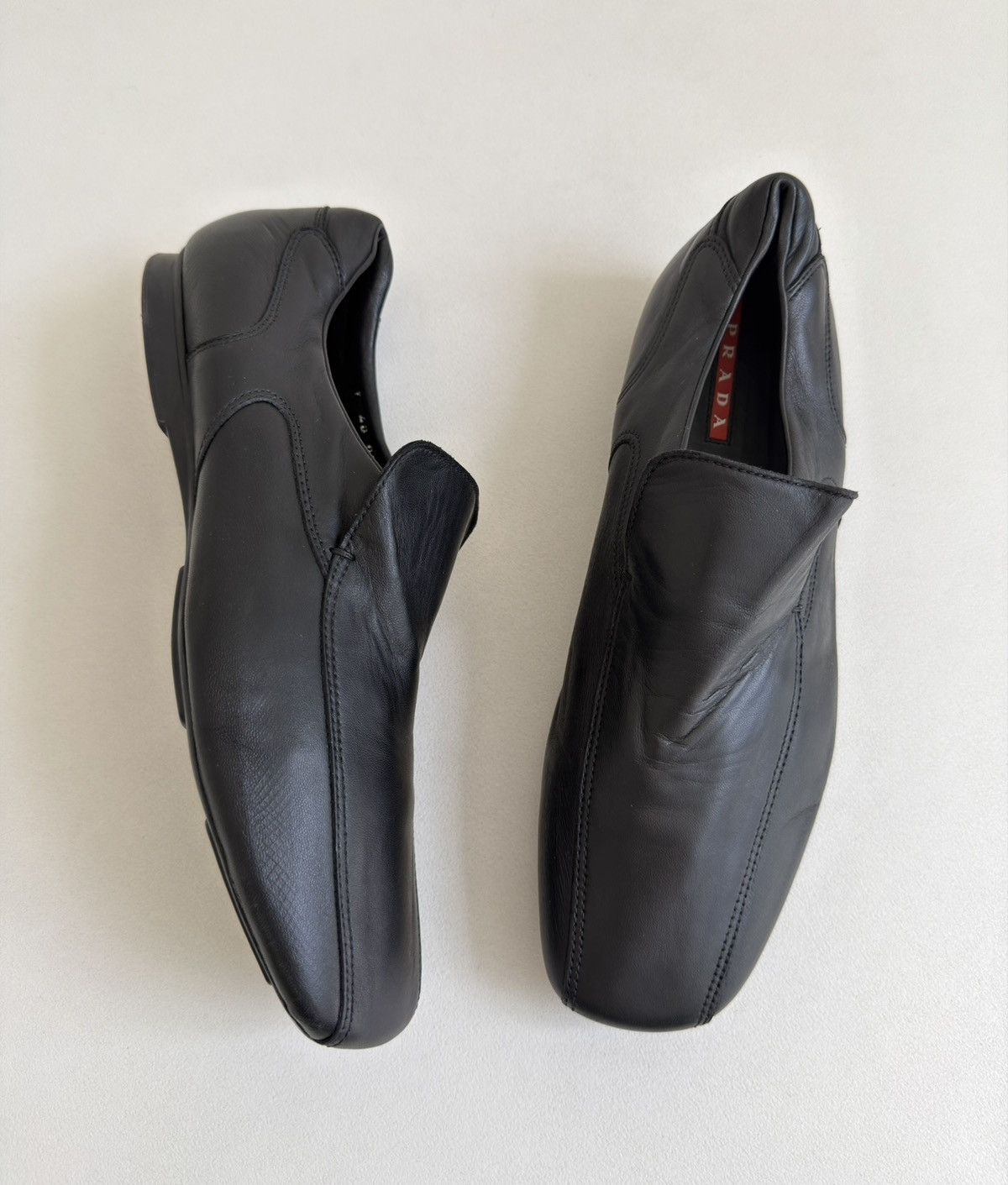 Prada Black Panelled Leather ‘Hybrid’ Loafers Size US 11 / EU 44 - 16 Thumbnail