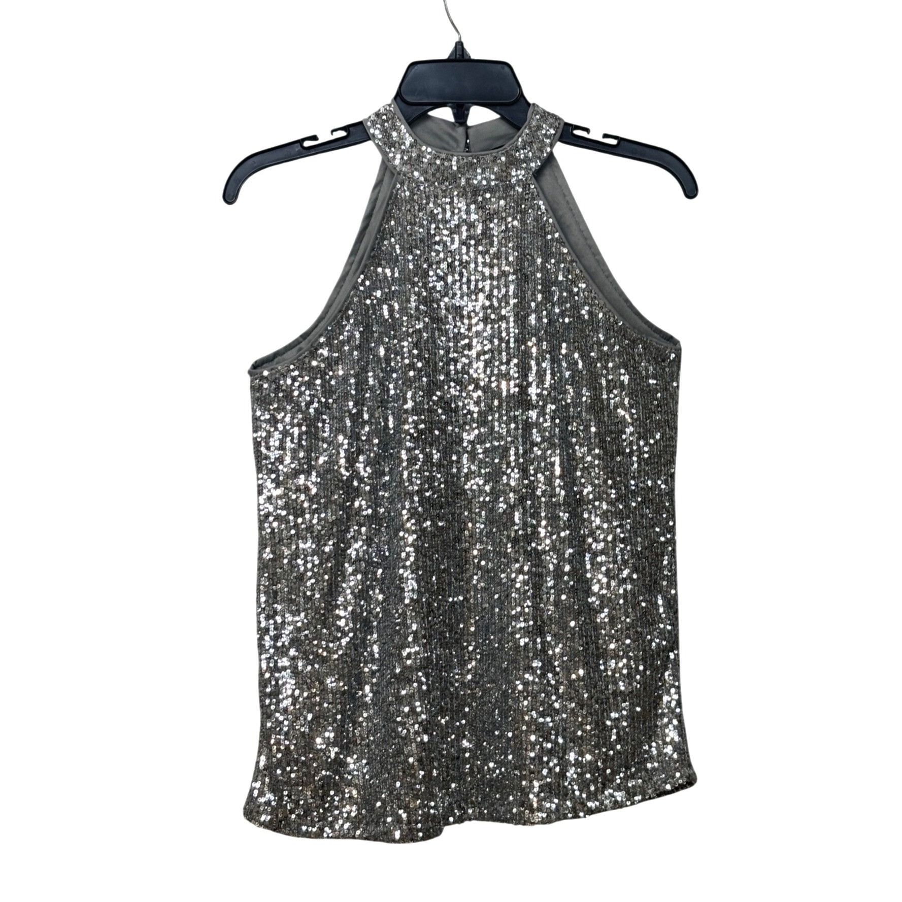 Other Cable & Gage Lunar Silver Sequin Halter Top, Sz. S Size S / US 4 / IT 40 - 5 Thumbnail
