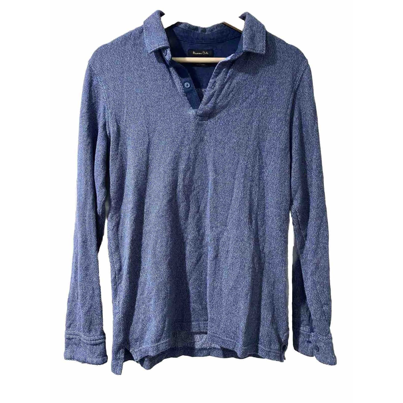 Massimo Dutti Massimo Dutti Men Lond Casual Cotton Blue Size M A003256 Size US M / EU 48-50 / 2 - 2 Thumbnail