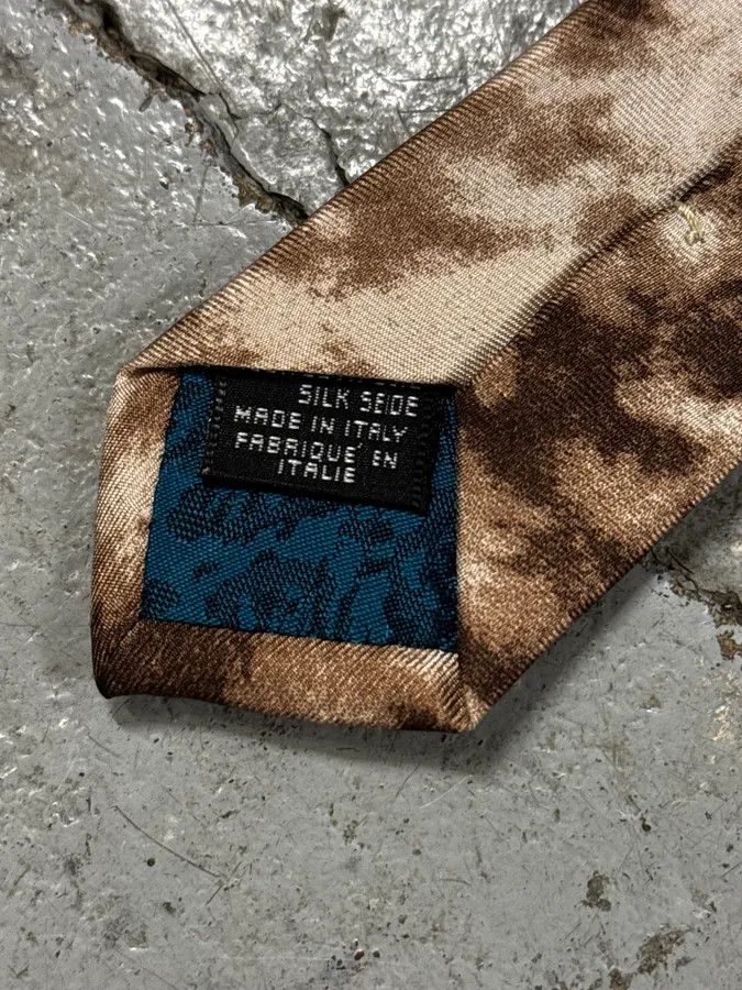 Roberto Cavalli AW2001 Roberto Cavalli Beige Leopard Silk Tie Size ONE SIZE - 6 Thumbnail