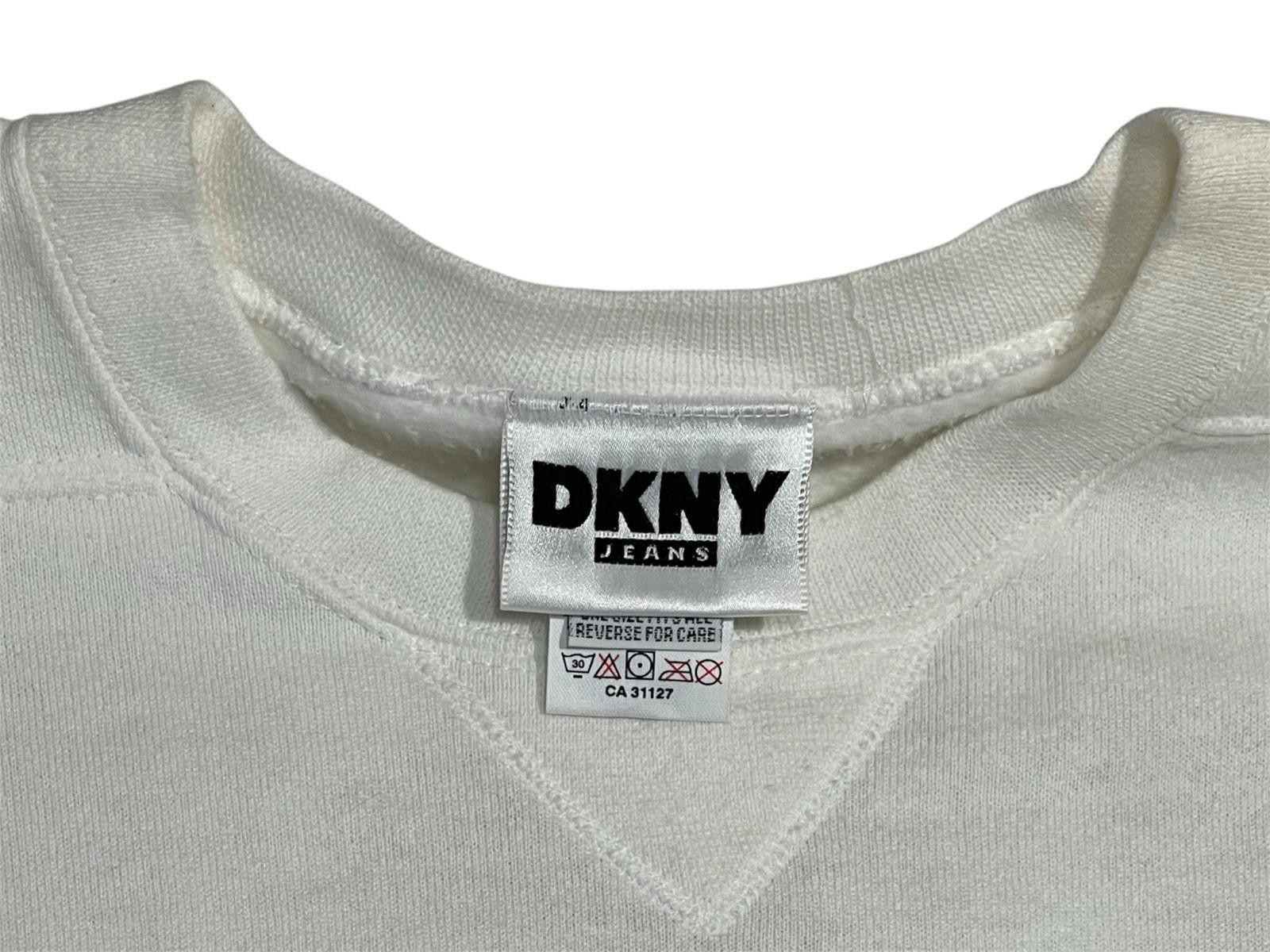 DKNY 1990s DKNY Donna Karen New York White Boxy USA Sweatshirt XL Size US XL / EU 56 / 4 - 5 Thumbnail