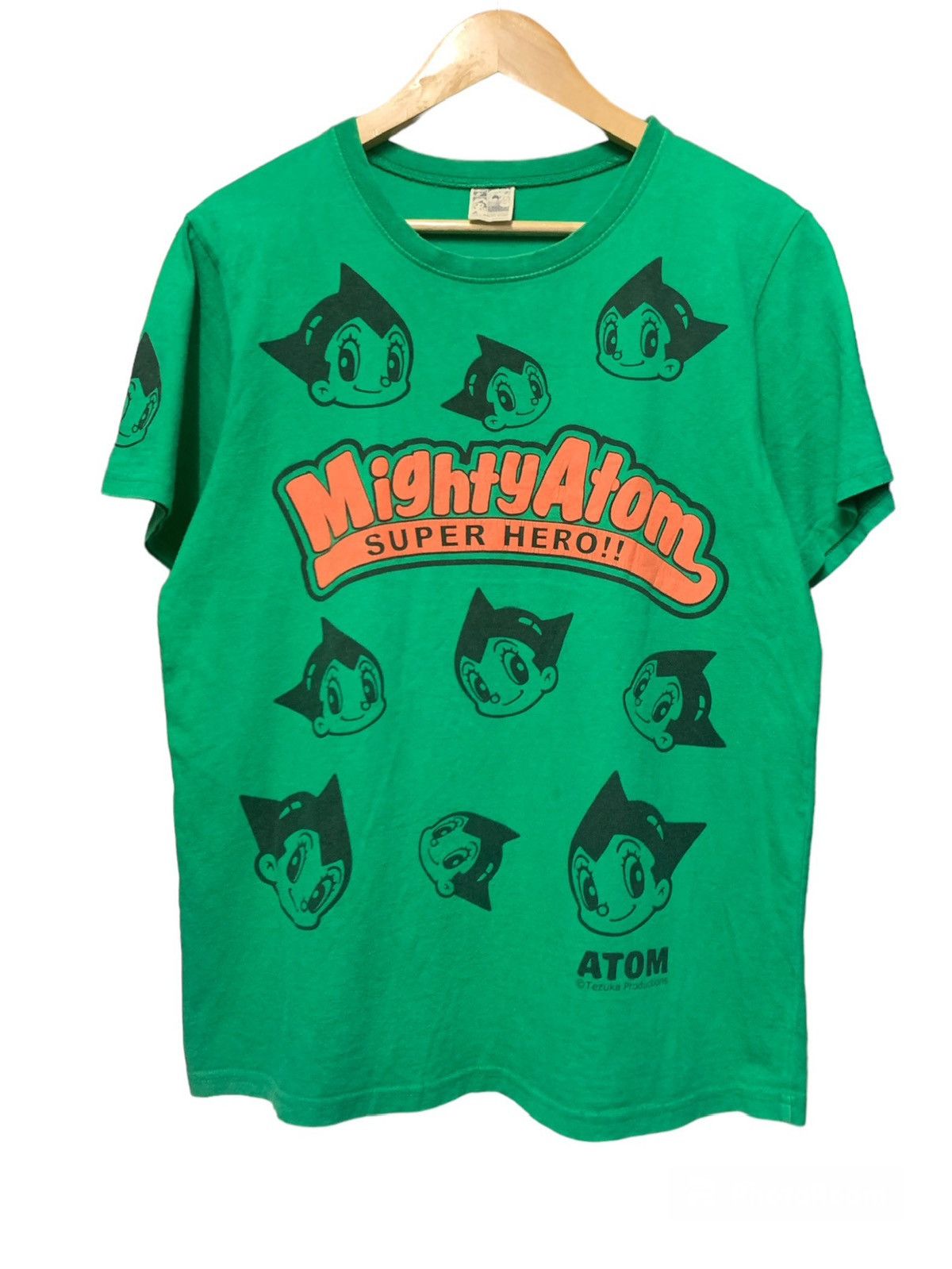 image of Cartoon Network x Vintage Mighty Atom Astro Boy Ovp Graphic T-Shirt in Green, Men's (Size Medium)