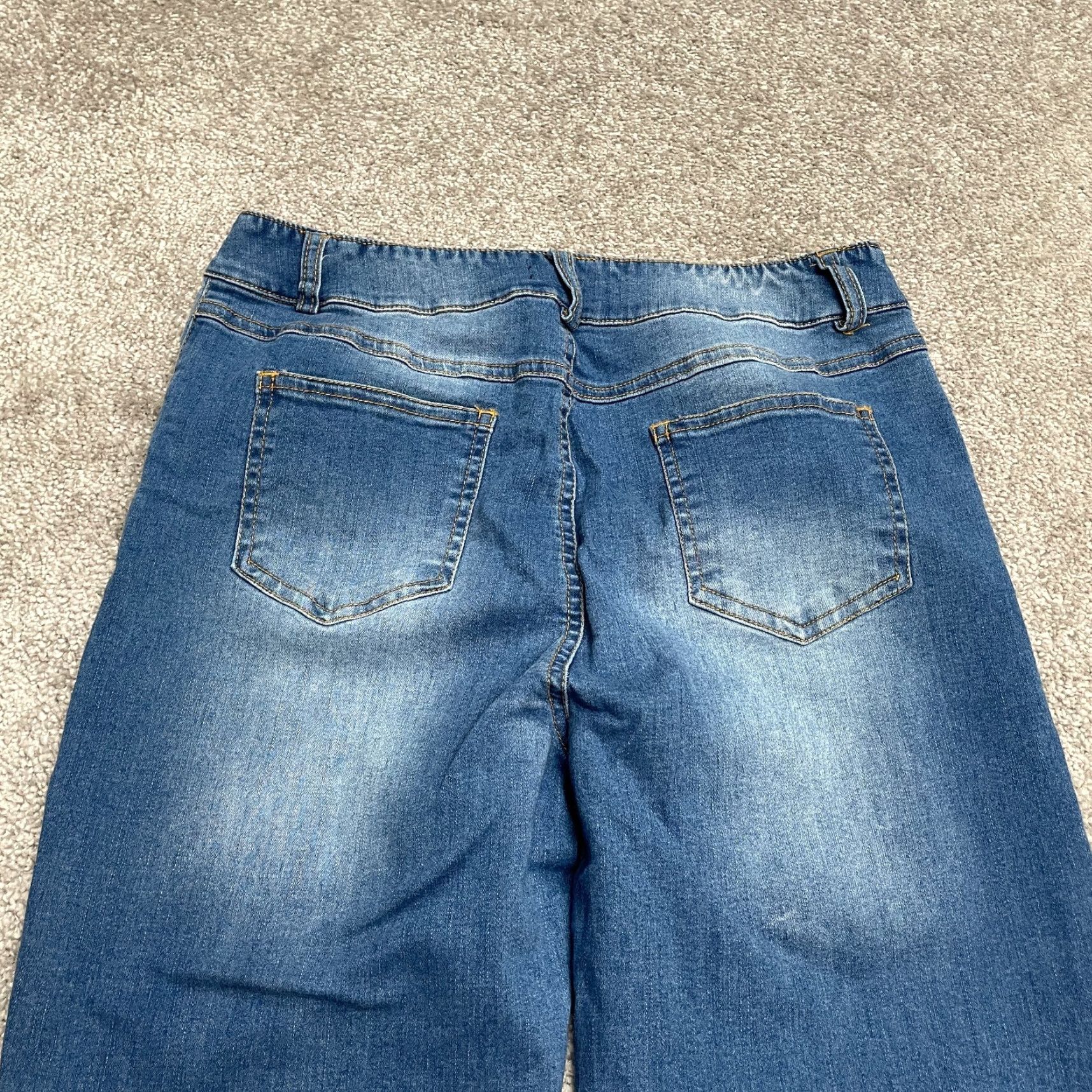 Fashion Nova Fashion Nova Denim Jeans Cropped 28 11 Blue High Rise Stretch Juniors Women's City Classic Modern Vintage No Size 32" / US 10 / IT 46 - 3 Thumbnail