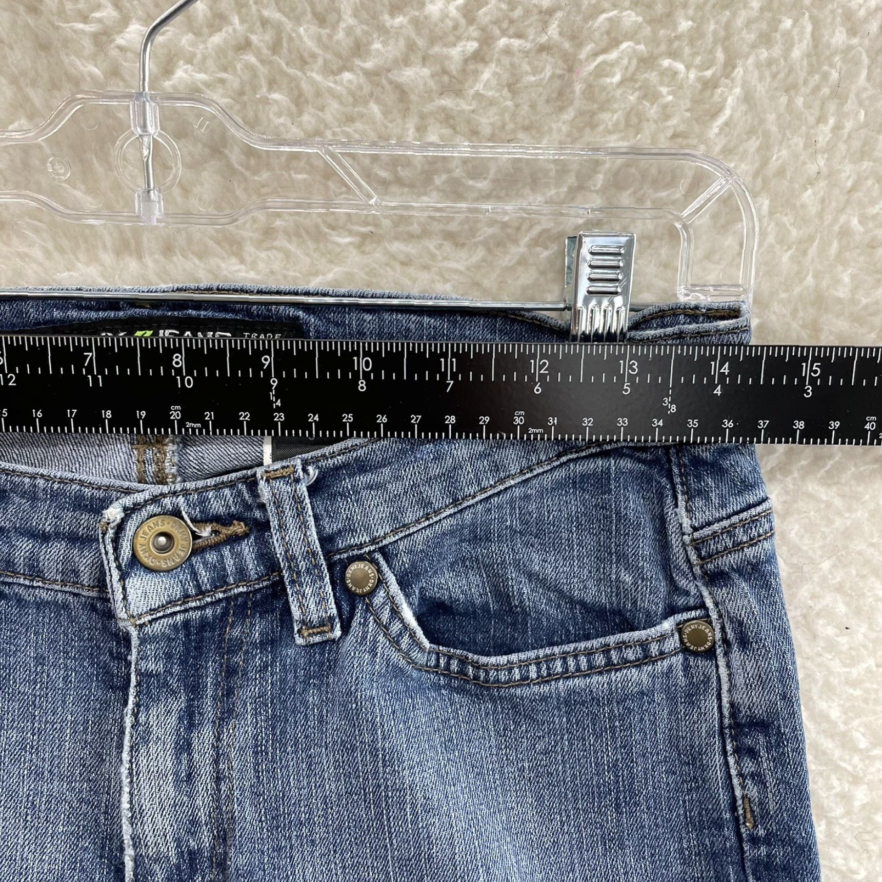 DKNY VINTAGE DKNY Jeans Bootscut Flare Mid Rise Stretch Medium Wash Women’s 6 Size 28" / US 6 / IT 42 - 7 Thumbnail