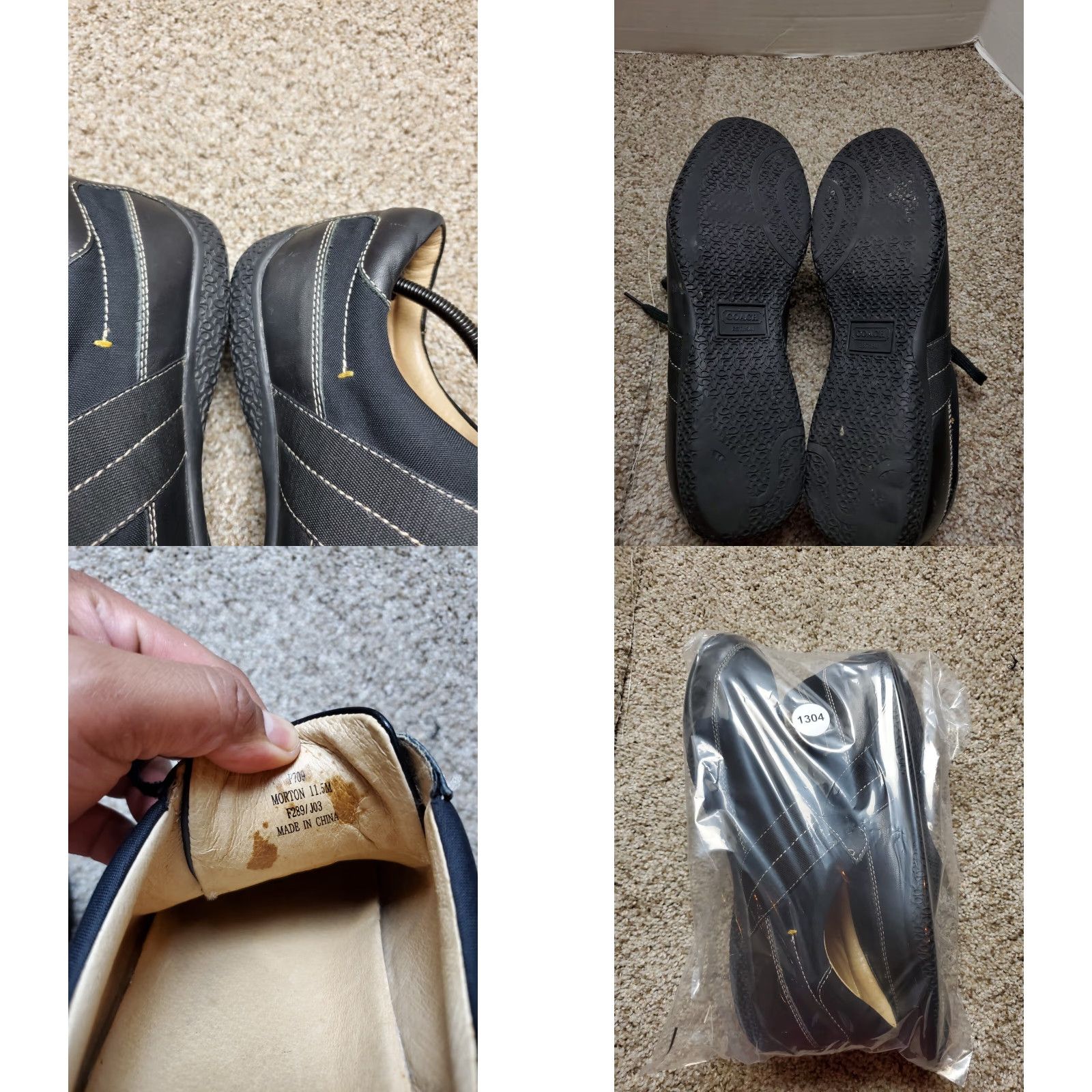 Coach Coach Morton Shoes Mens 11.5 Black Leather Low Top B1080 Size US L / EU 52-54 / 3 - 8 Thumbnail