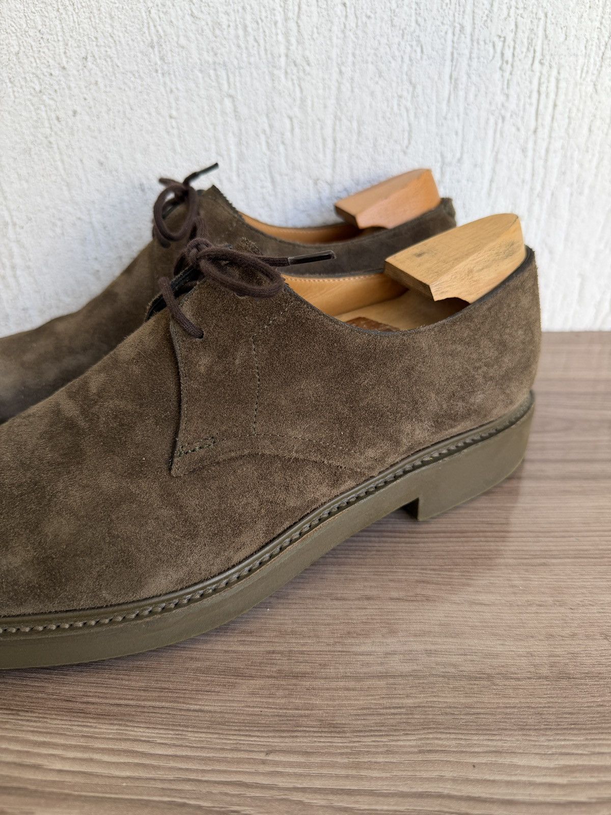 John Lobb 7.5EE Olive suede haloon derby Size US 8.5 / EU 41-42 - 7 Thumbnail