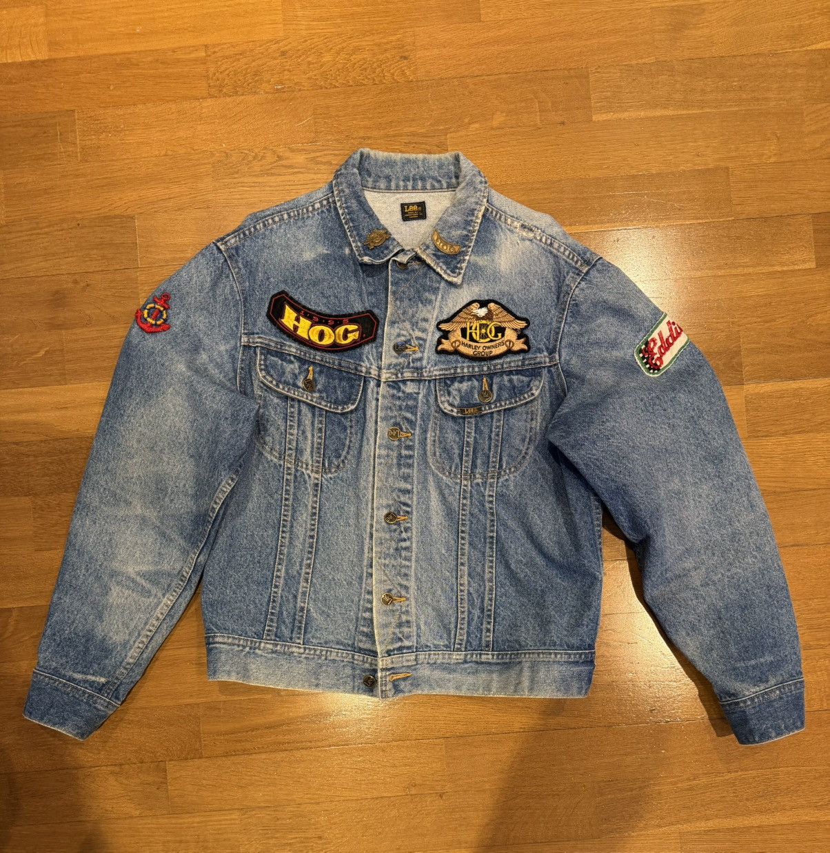 Lee Lee x Harley Davidson patchwork custom denim jacket Size US M / EU 48-50 / 2 - 1 Thumbnail