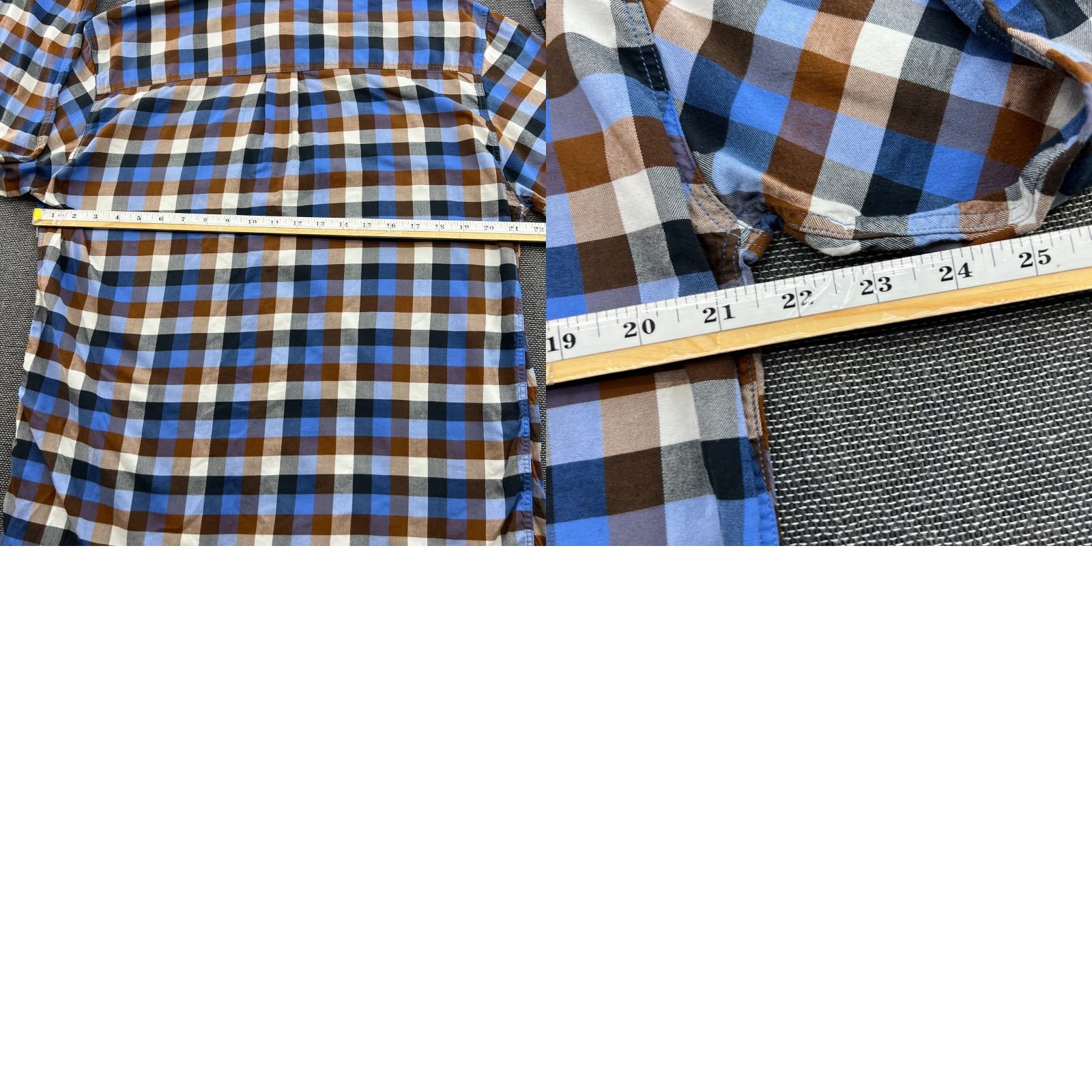 Vintage Fjallraven Pilosa Mens Button Up Shirt Sz Medium Long Sleeve Plaid Blue Brown Shirt Mens Button-Up Shirt Casual Cotton Canvas Pocketed Slim Size US M / EU 48-50 / 2 - 8 Thumbnail