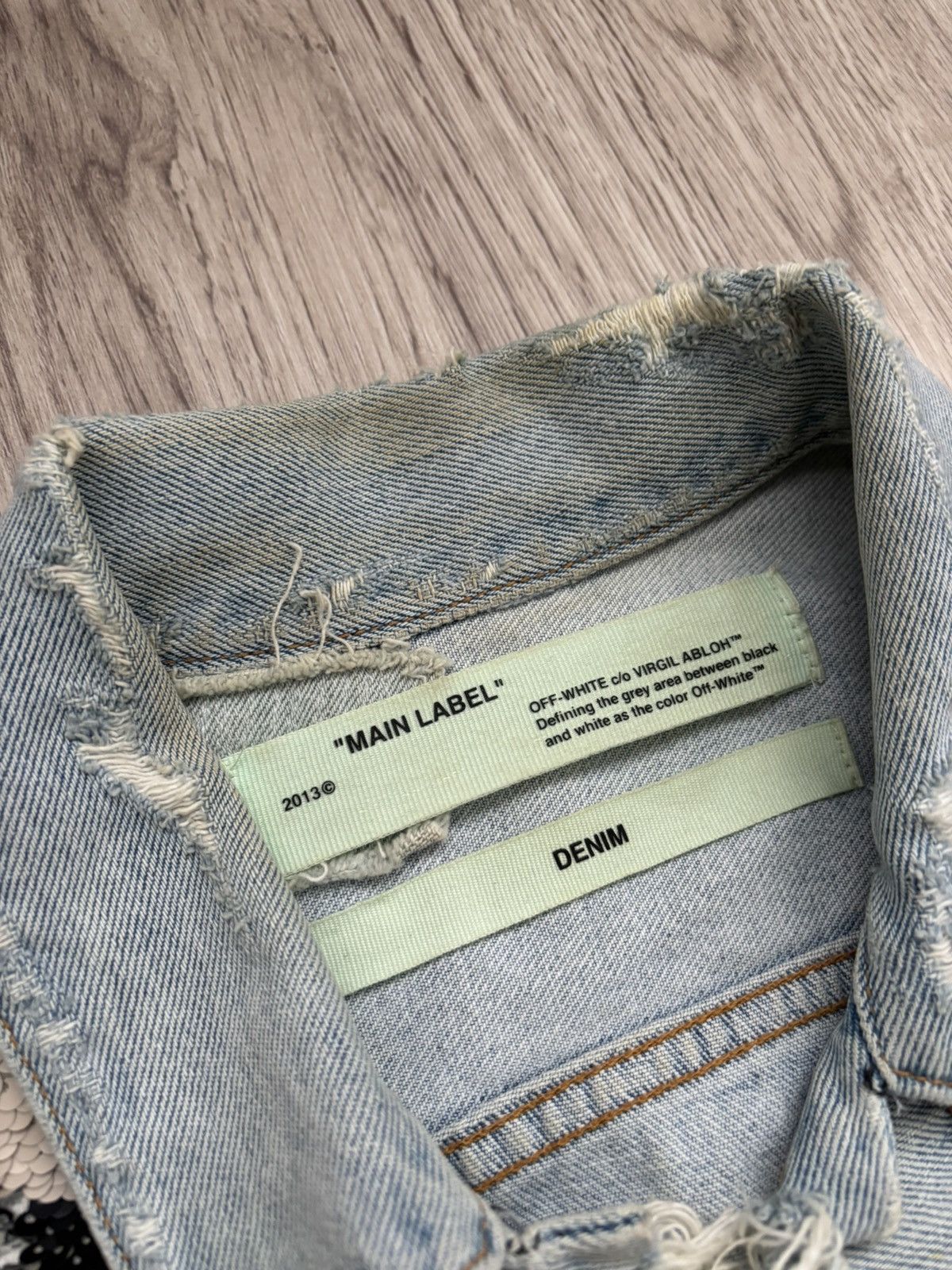 Off-White OFF-WHITE C/O VIRGIL ABLOH CHECKERED DENIM JACKET size 40 Size L / US 10 / IT 46 - 9 Thumbnail