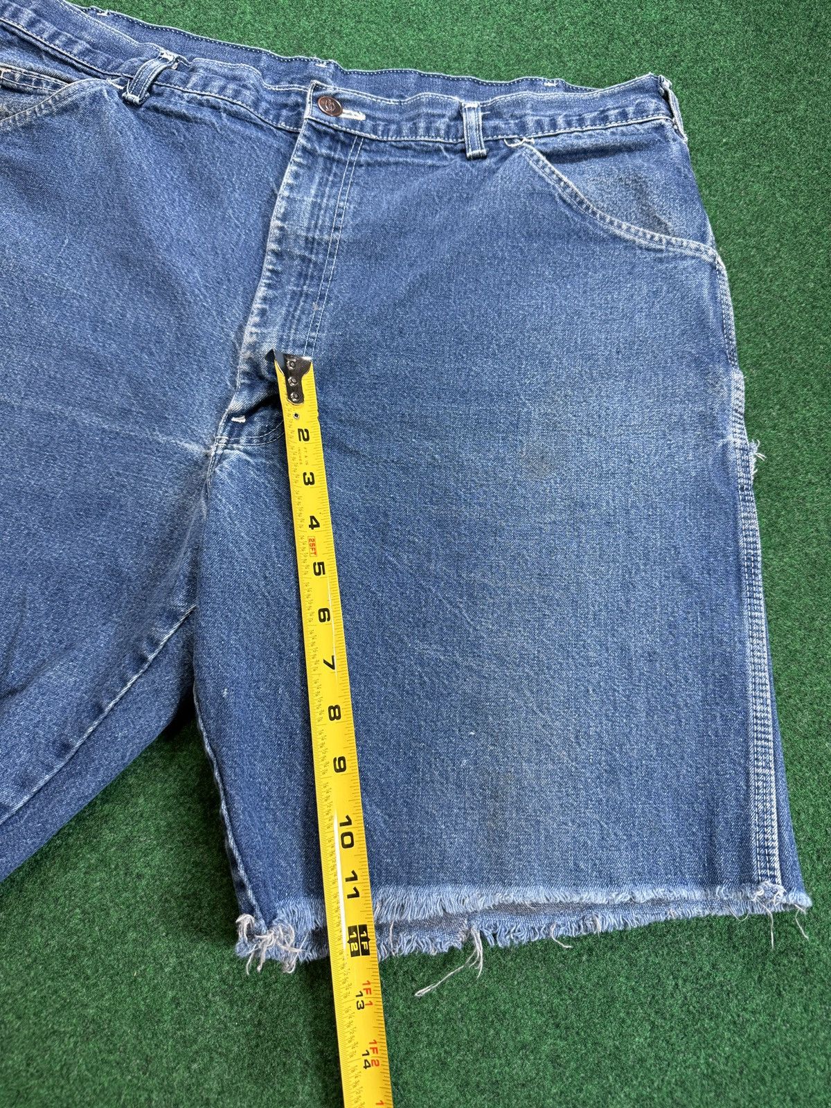 Dickies × Vintage Vtg 70s Dickies Cutoff Jorts Baggy Talon Zipper Denim Shorts Size US 38 / EU 54 - 6 Thumbnail