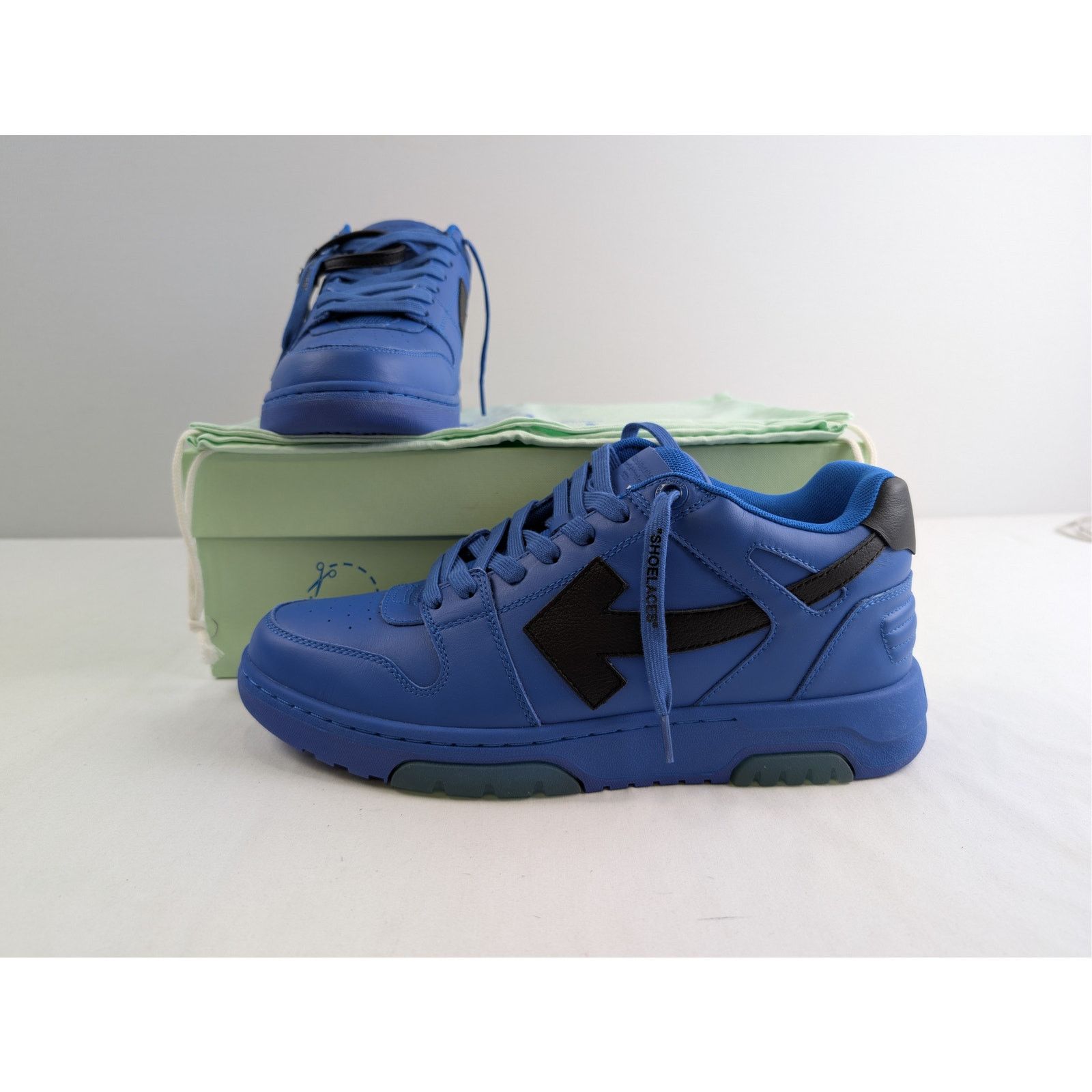 Off-White o1rshd1 Out of Office Calf Leather sneakers in Blue/Black Size US 12 / EU 45 - 21 Thumbnail