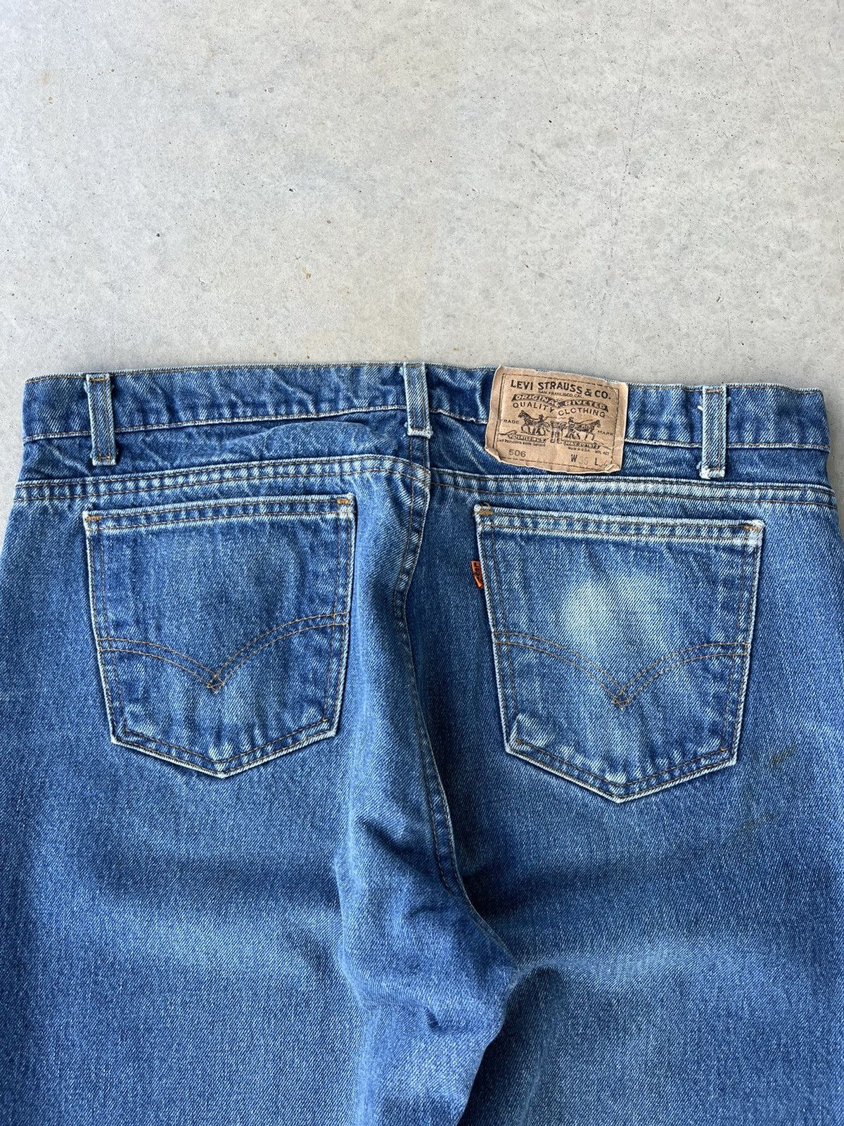 Levi's Vintage 90s Levi’s 506 Orange Tab Denim Jeans Size US 38 / EU 54 - 4 Thumbnail